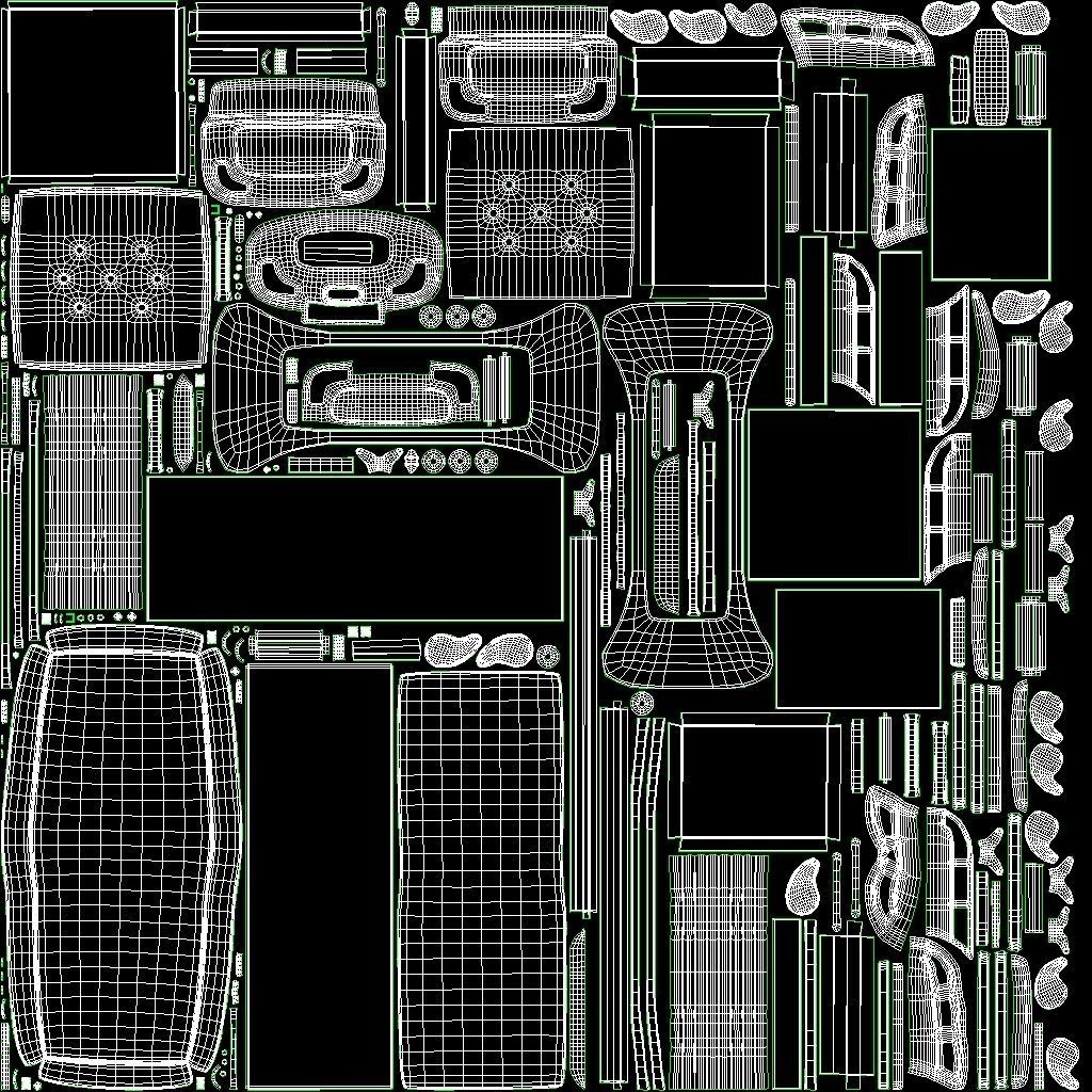 Hospital Bed Low-poly 3D model_15