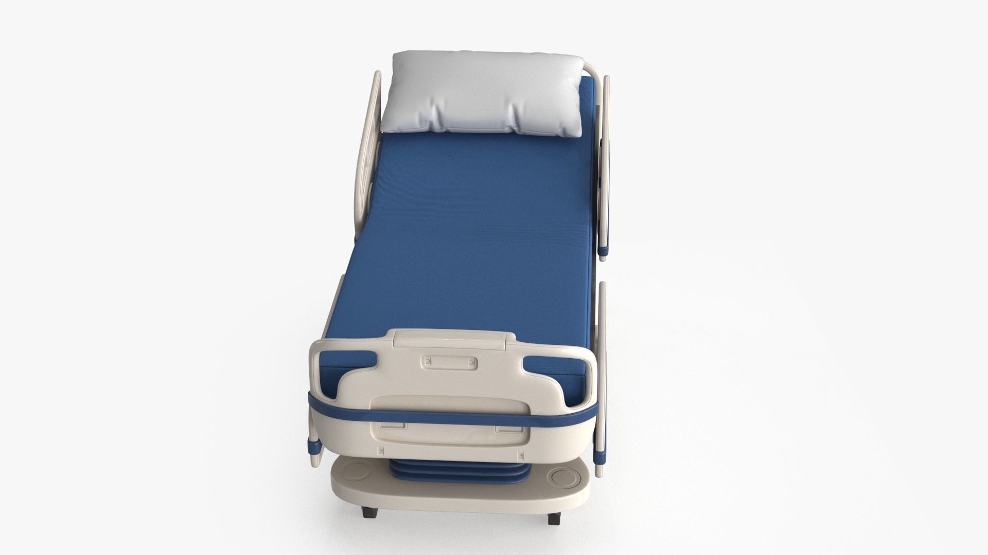 Hospital Bed Low-poly 3D model_11