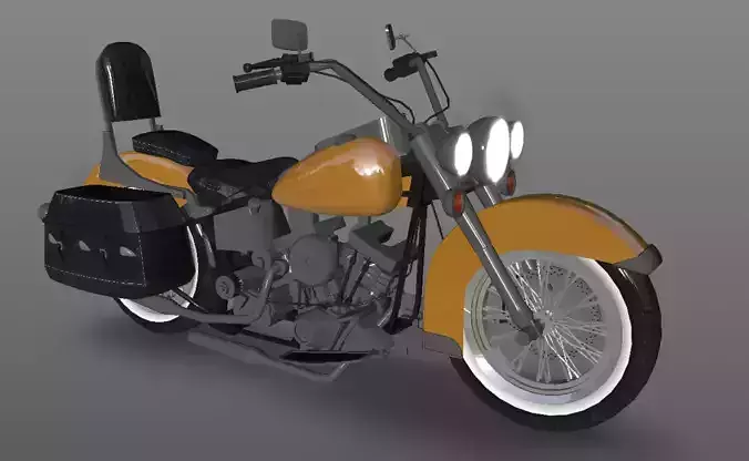 Harley Davidson 3D Model Games Ready-Sports Bikes Low-poly 3D model