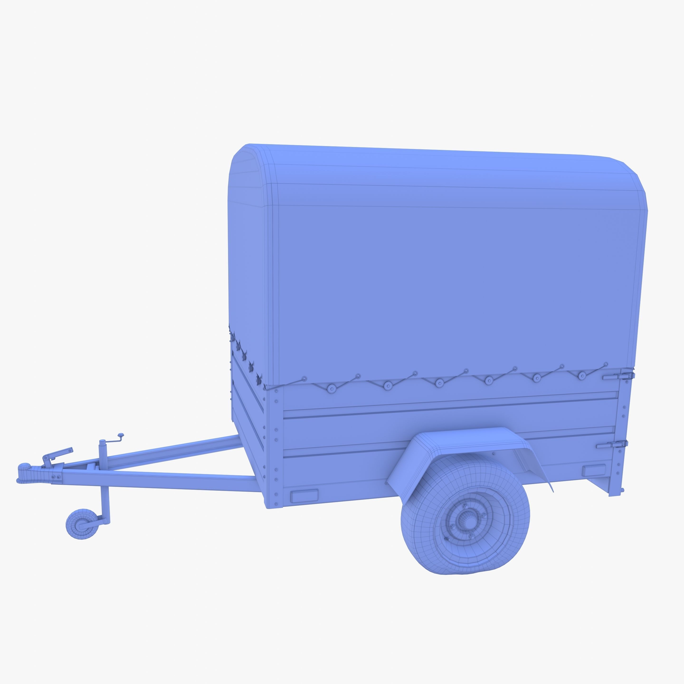 Cargo Trailer v1 weathered Low-poly 3D model_18