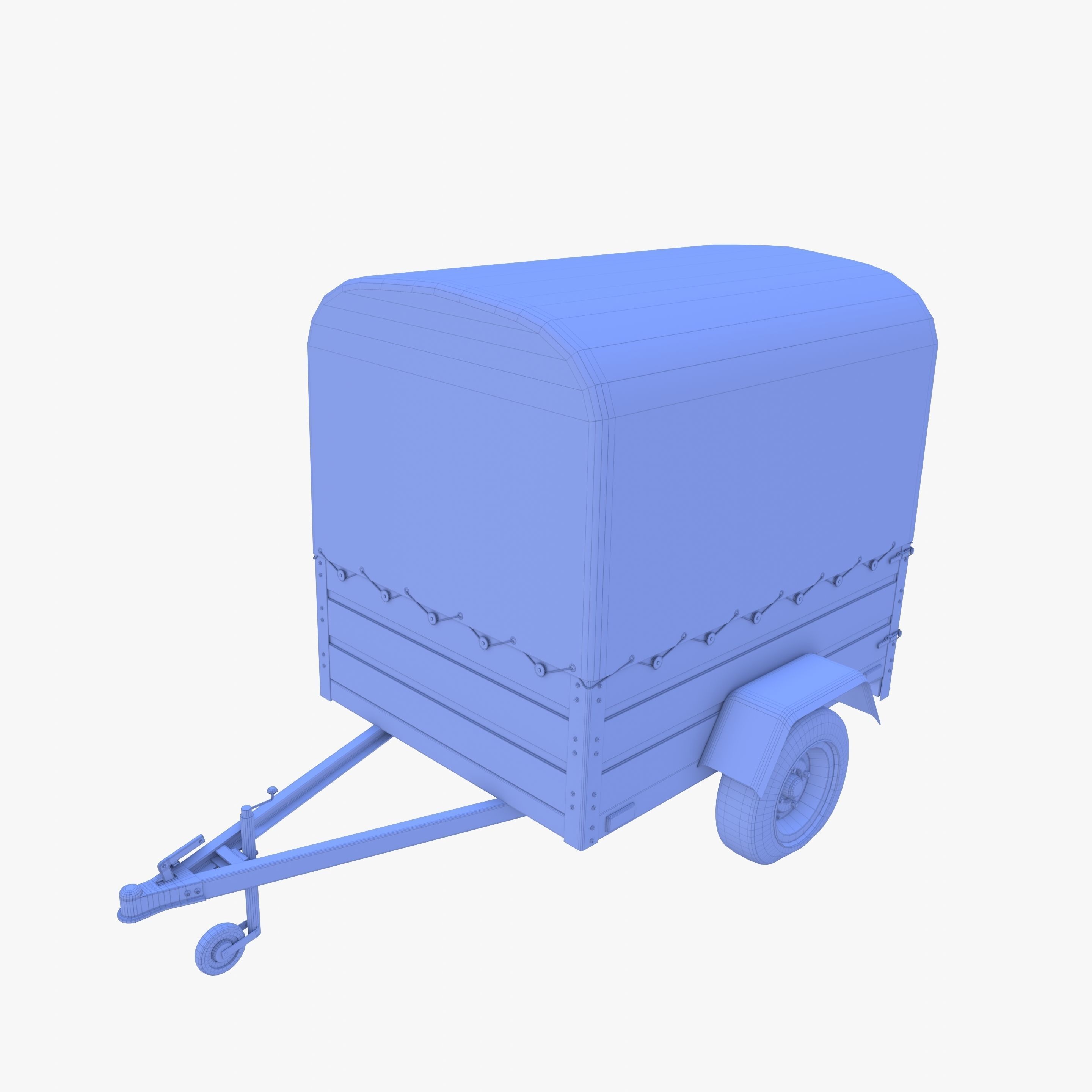 Cargo Trailer v1 weathered Low-poly 3D model_23