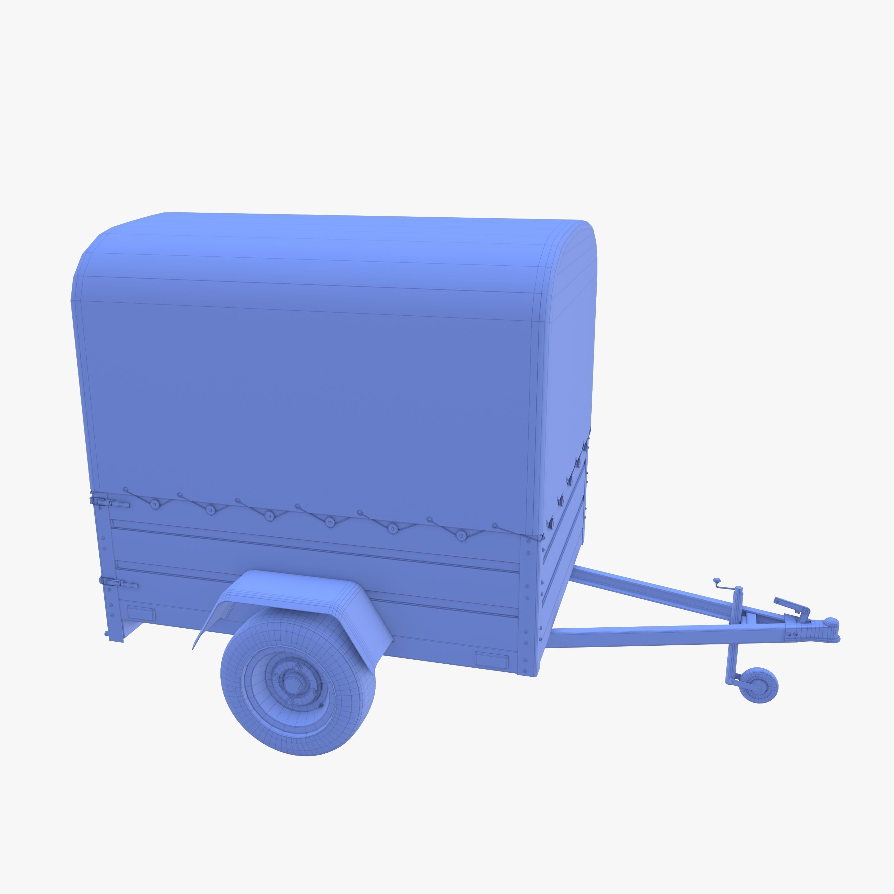 Cargo Trailer v1 weathered Low-poly 3D model_27
