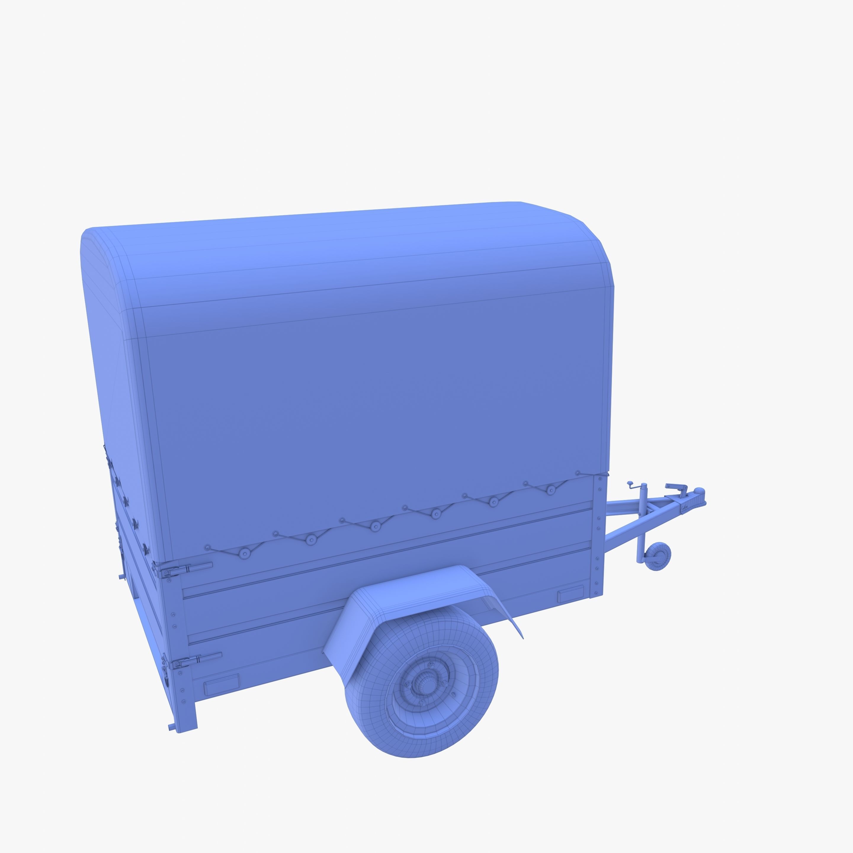 Cargo Trailer v1 weathered Low-poly 3D model_26