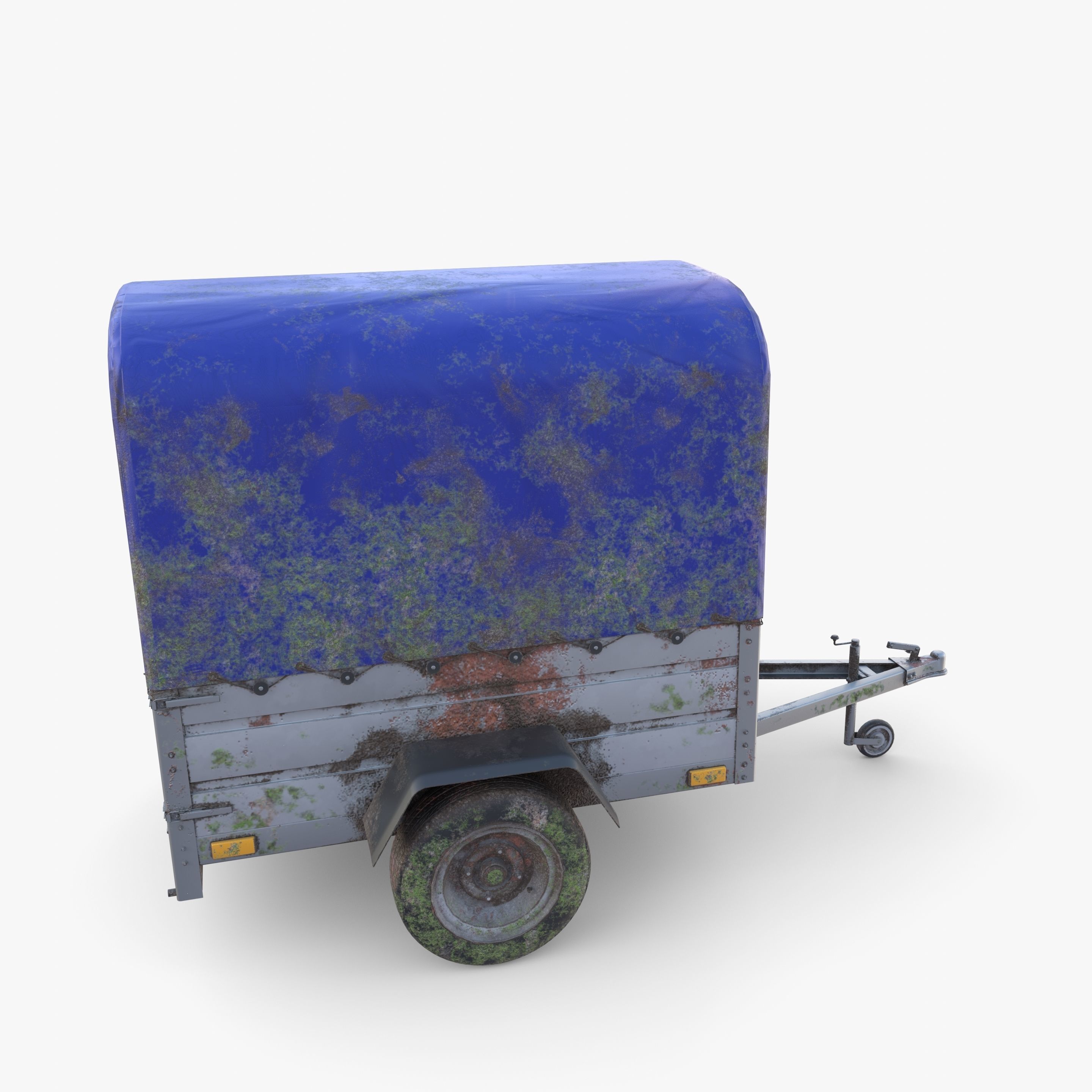 Cargo Trailer v1 weathered Low-poly 3D model_11