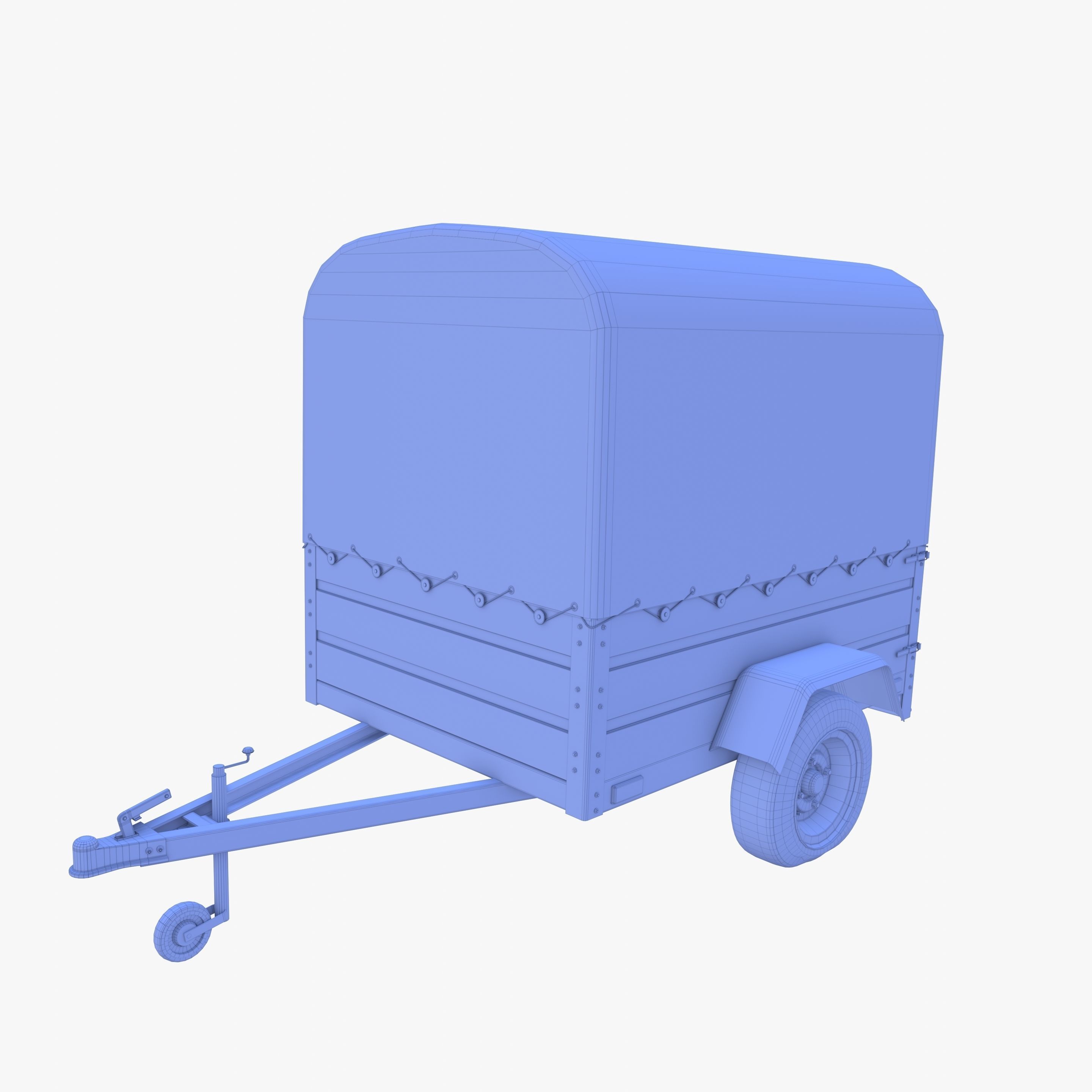Cargo Trailer v1 weathered Low-poly 3D model_17