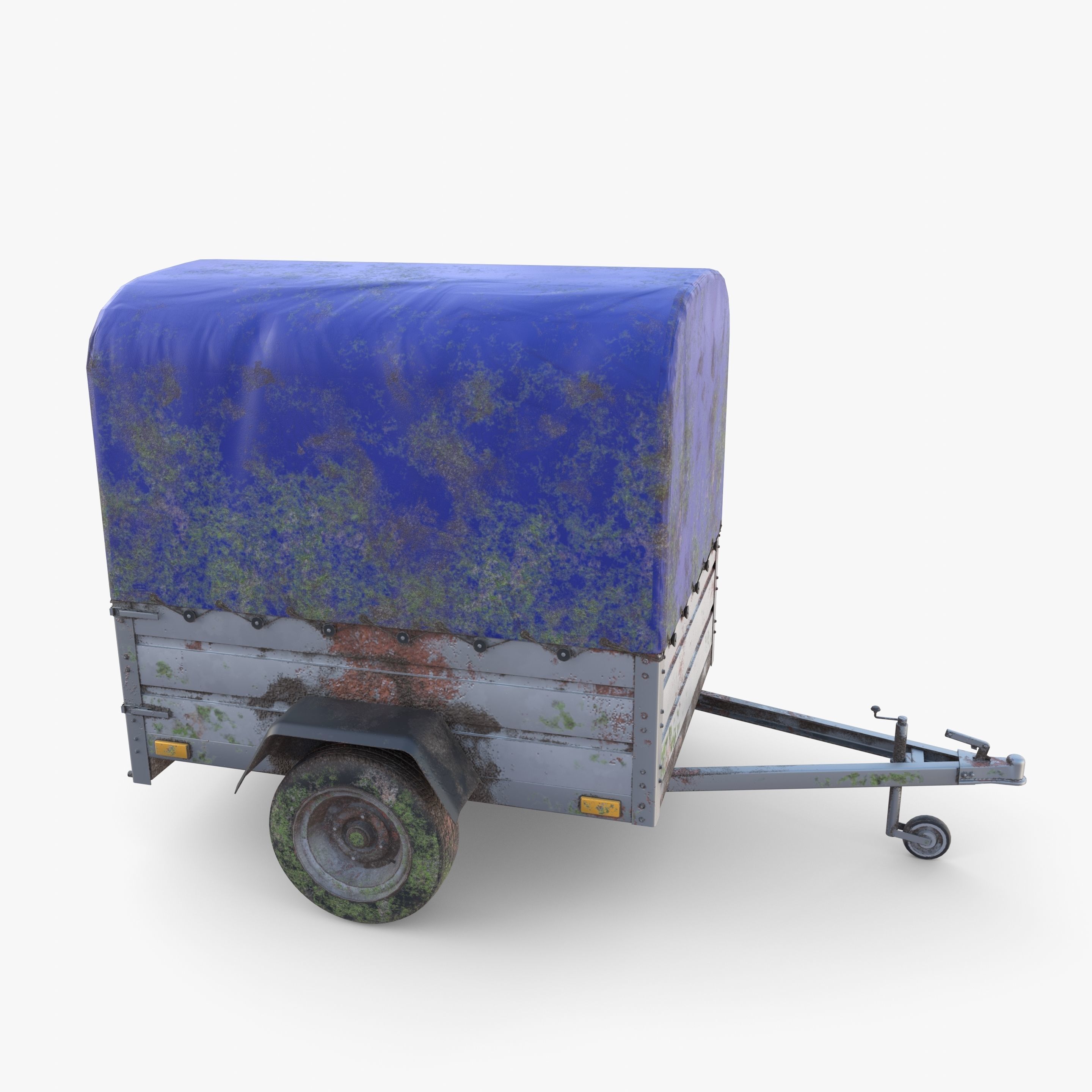 Cargo Trailer v1 weathered Low-poly 3D model_12