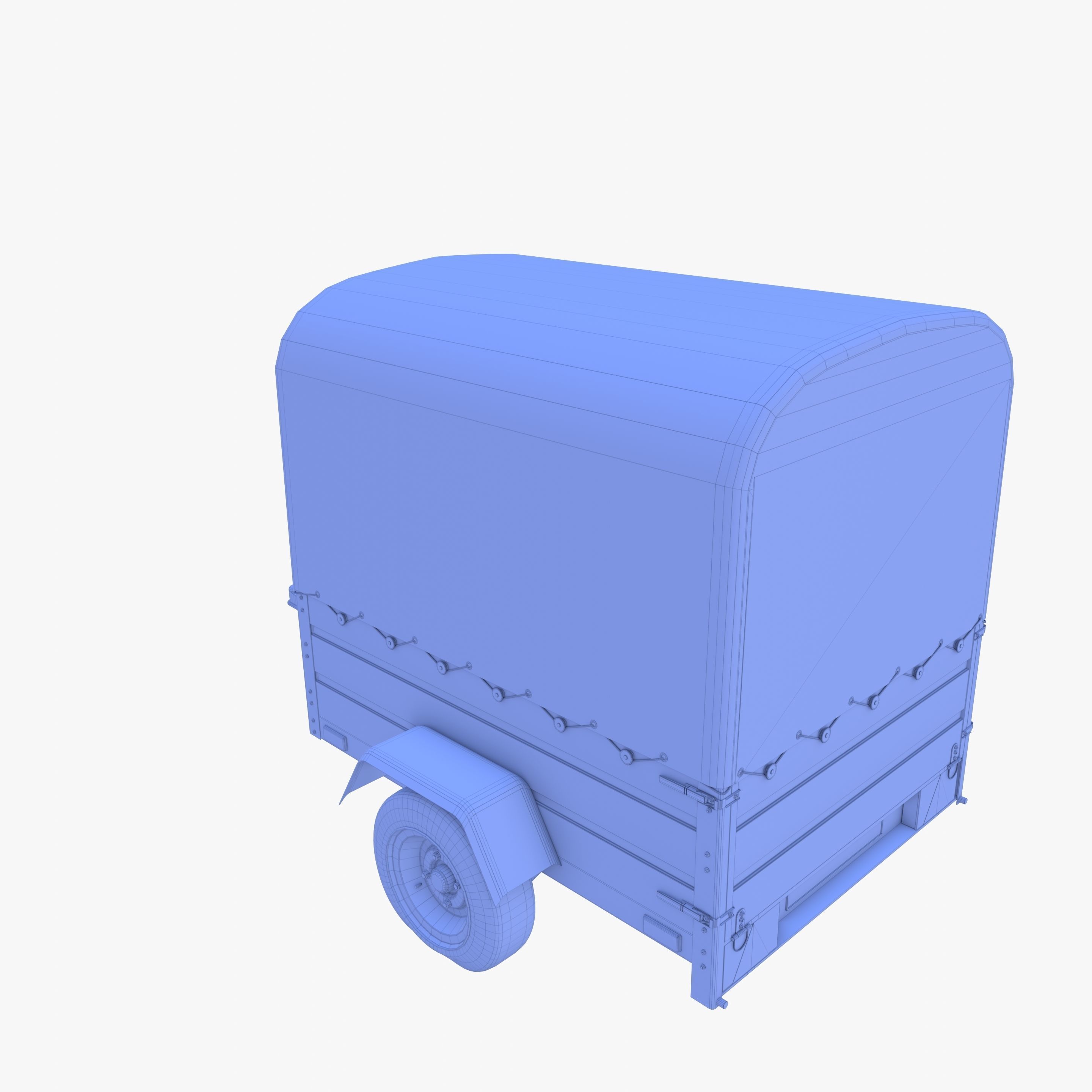 Cargo Trailer v1 weathered Low-poly 3D model_25