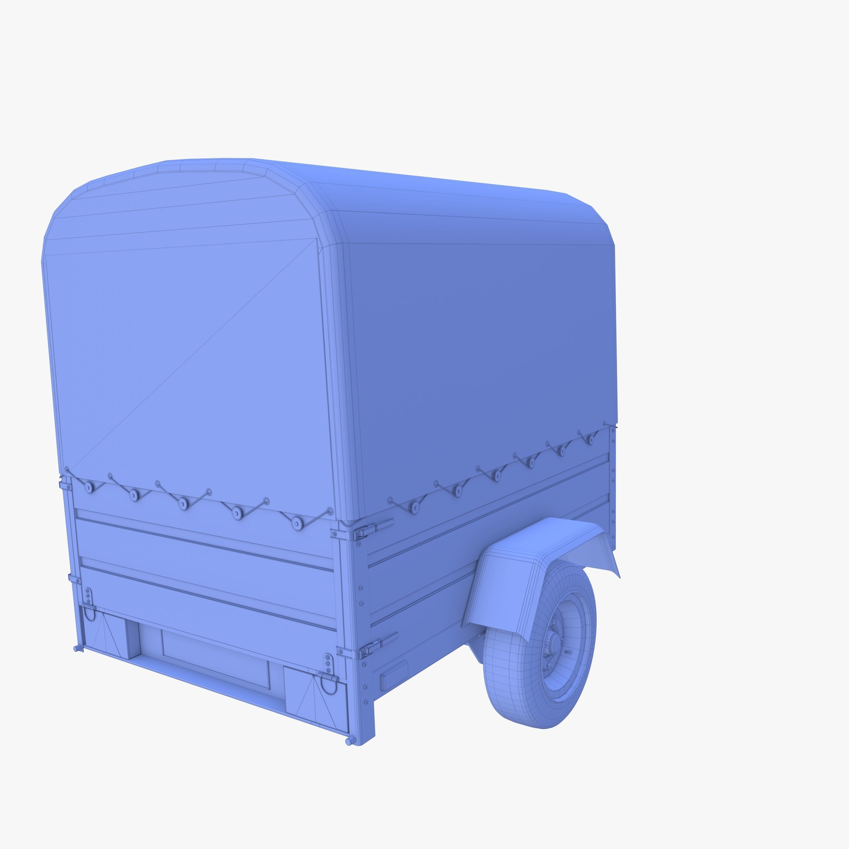 Cargo Trailer v1 weathered Low-poly 3D model_19
