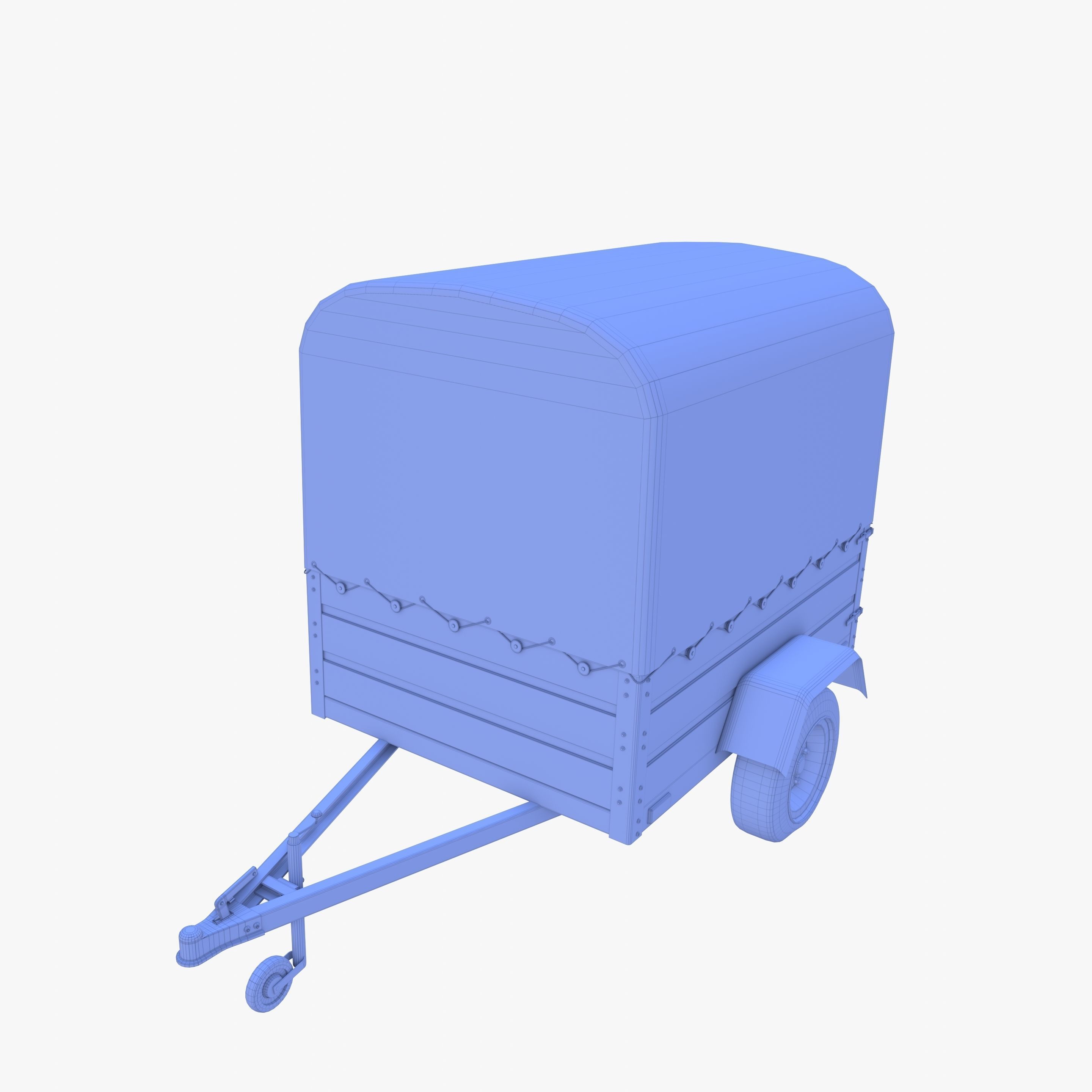 Cargo Trailer v1 weathered Low-poly 3D model_30