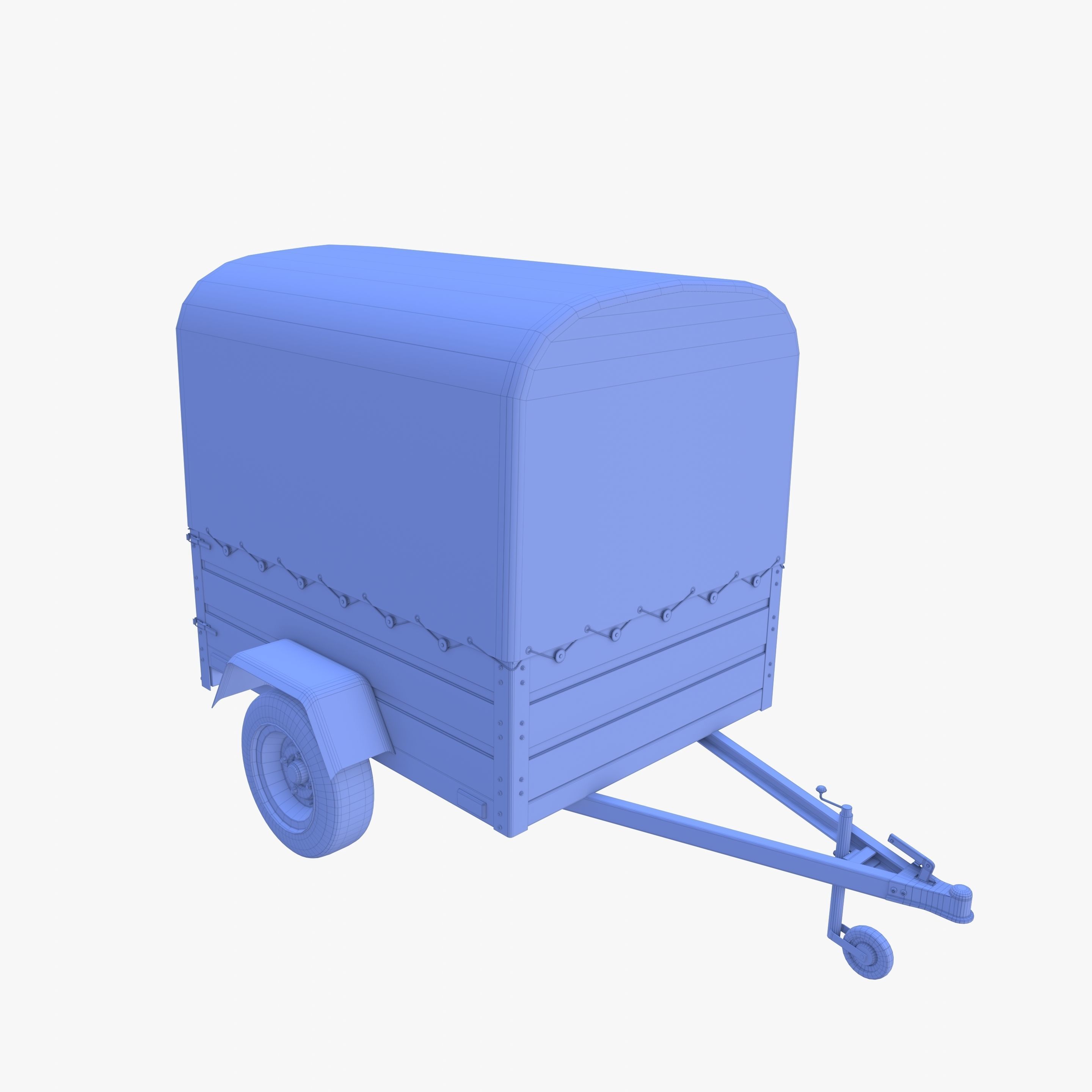 Cargo Trailer v1 weathered Low-poly 3D model_28