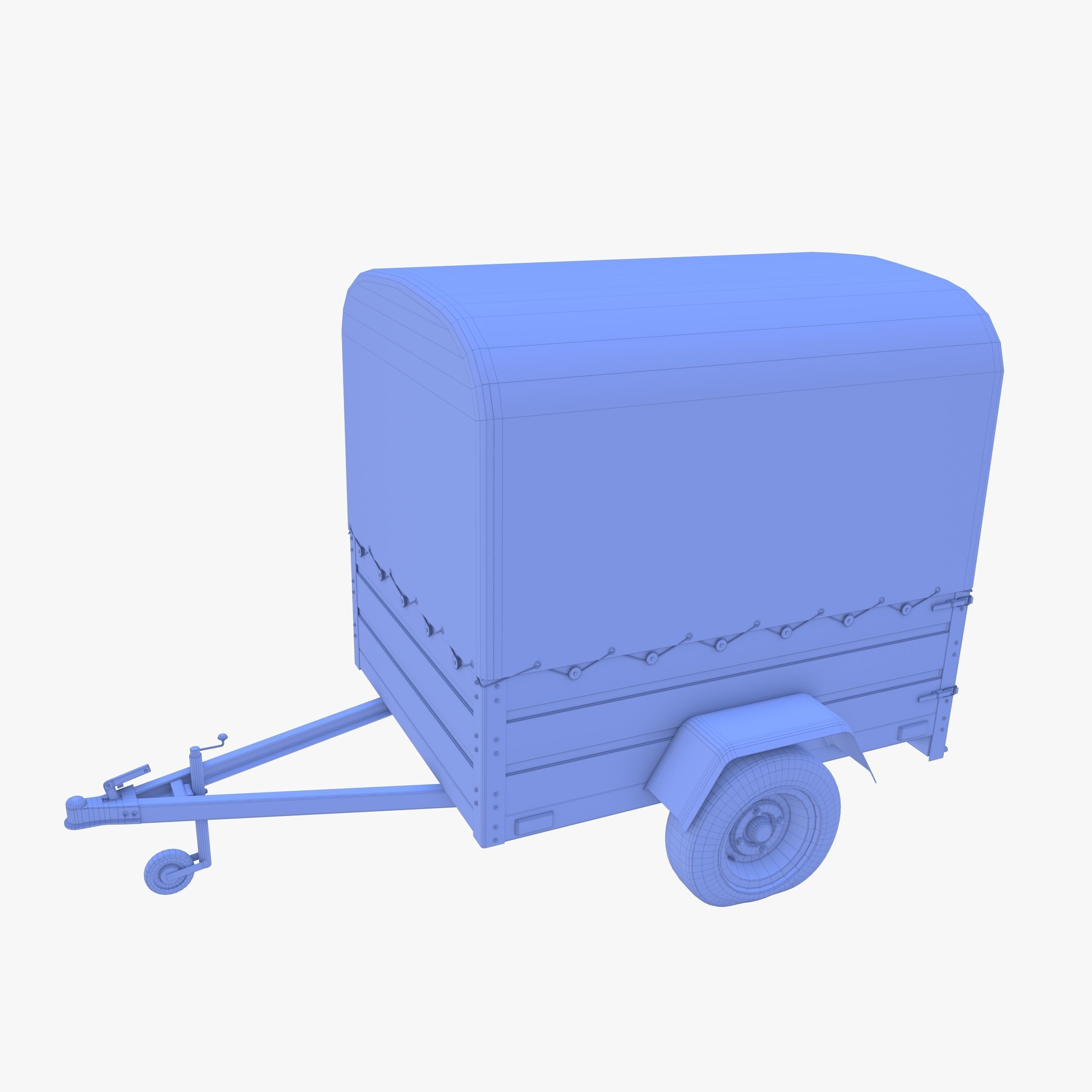 Cargo Trailer v1 weathered Low-poly 3D model_24