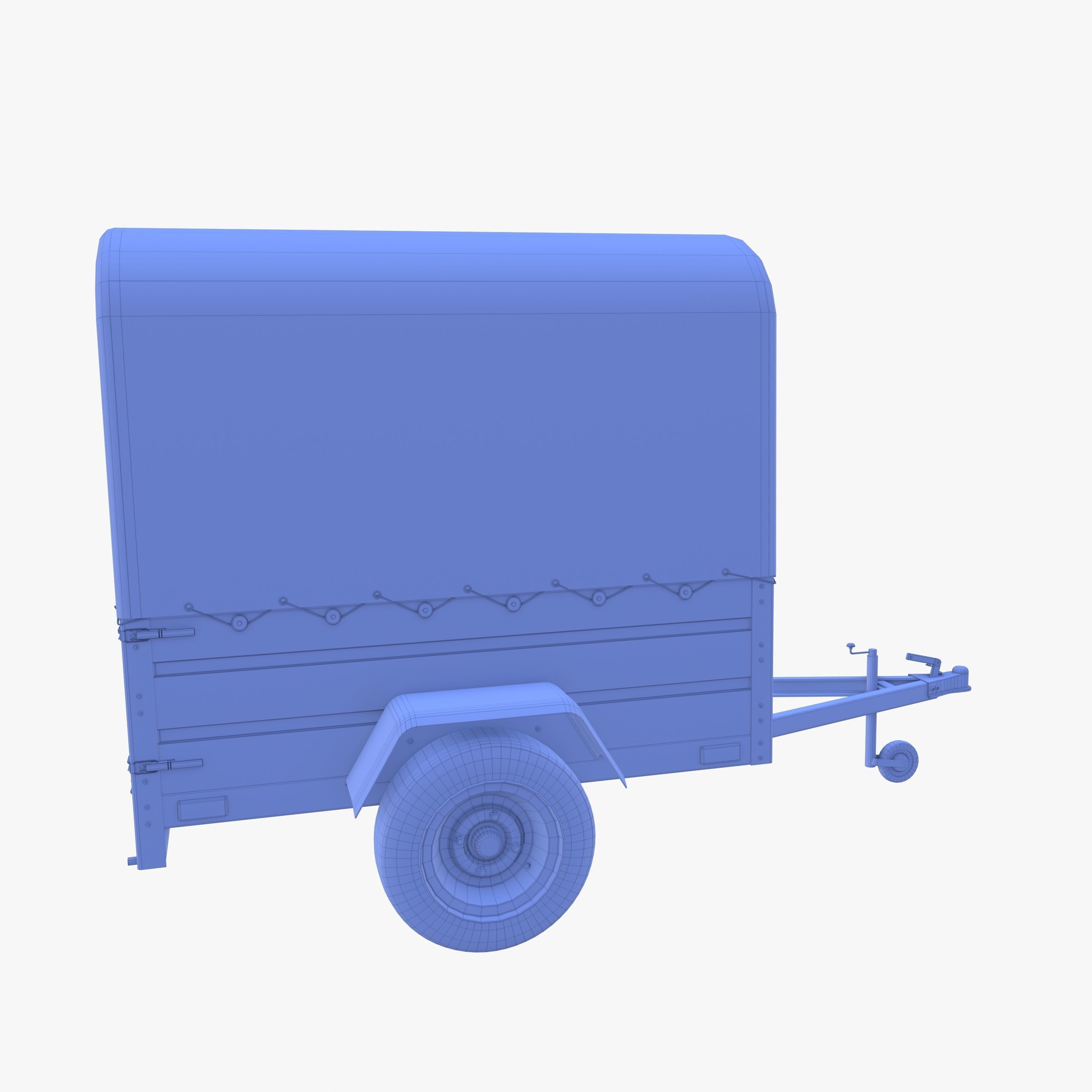 Cargo Trailer v1 weathered Low-poly 3D model_20