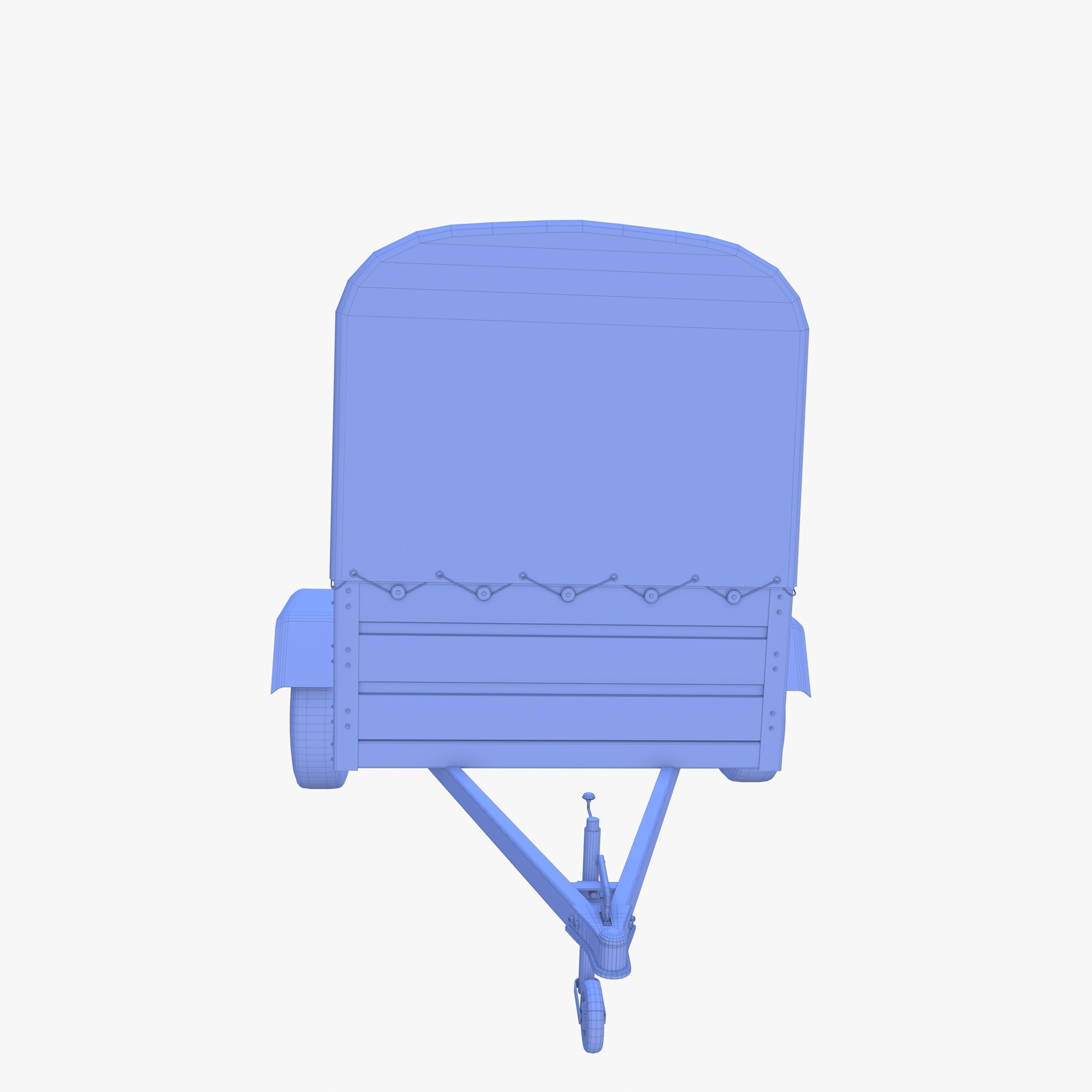 Cargo Trailer v1 weathered Low-poly 3D model_22