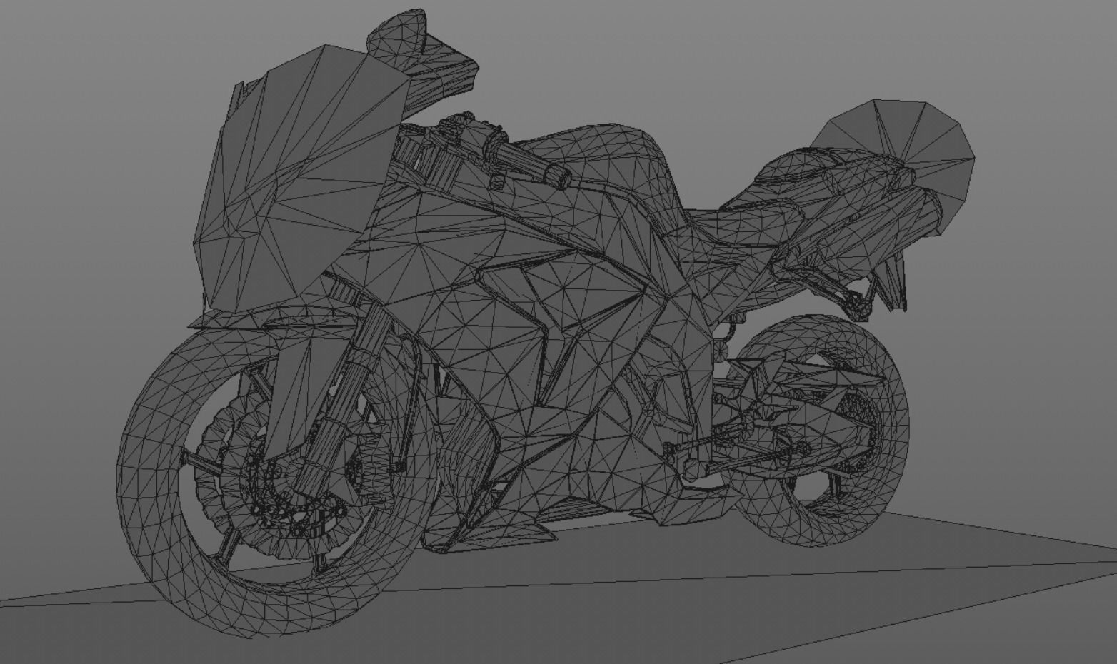 Kawasaki Ninja ZX 10R - Sports Bike- VR-AR - Games 3D Model Low-poly 3D model_14