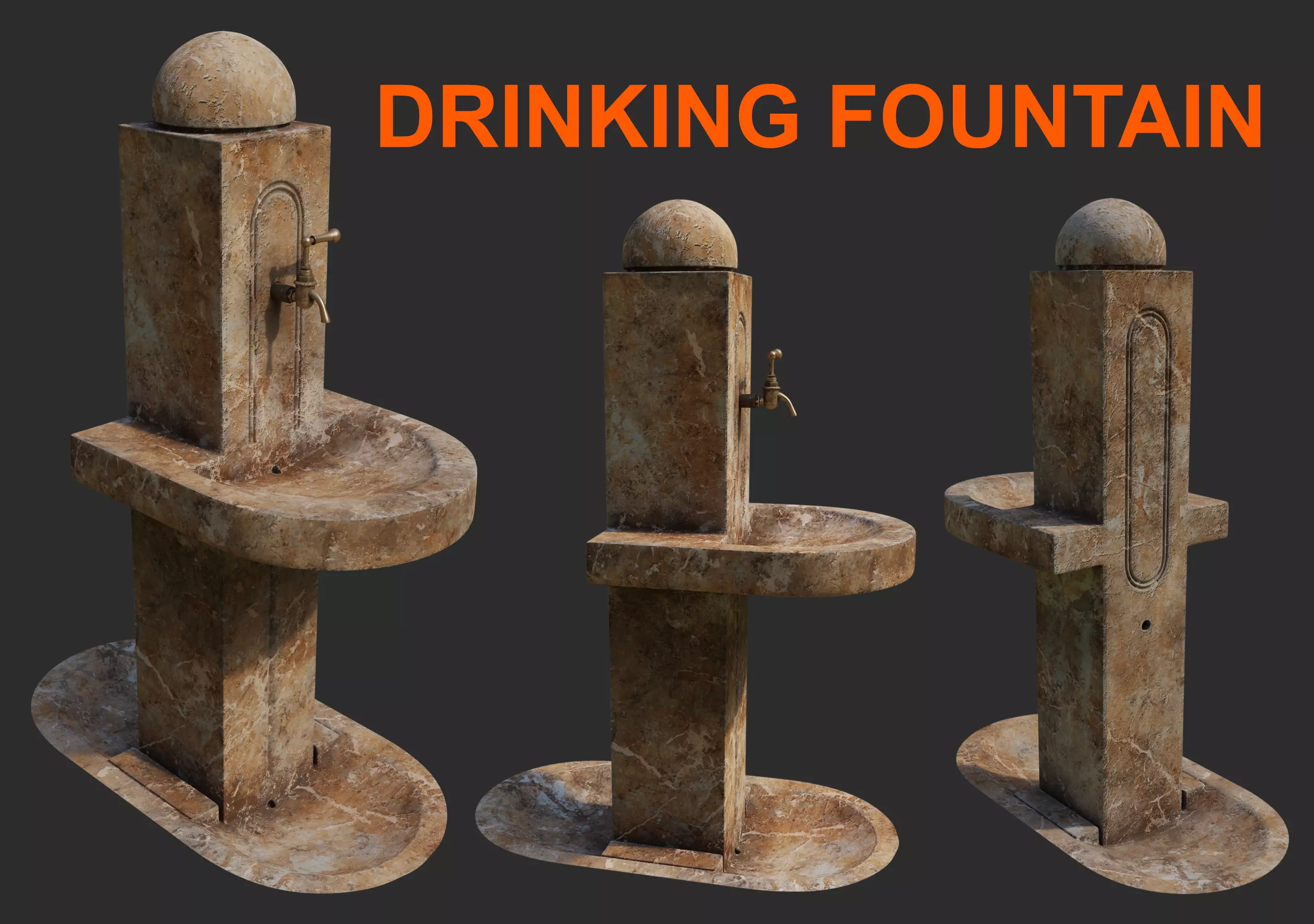 Drinking Fountain 3D model_0