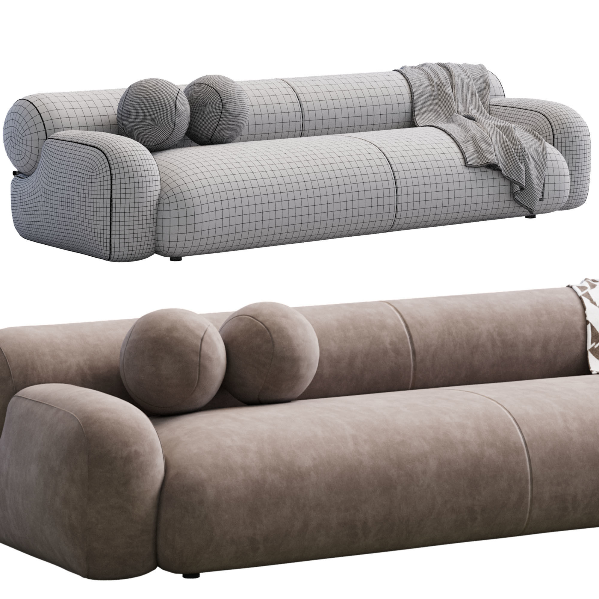 Sofa Oskar By Meridiani 3D model_4