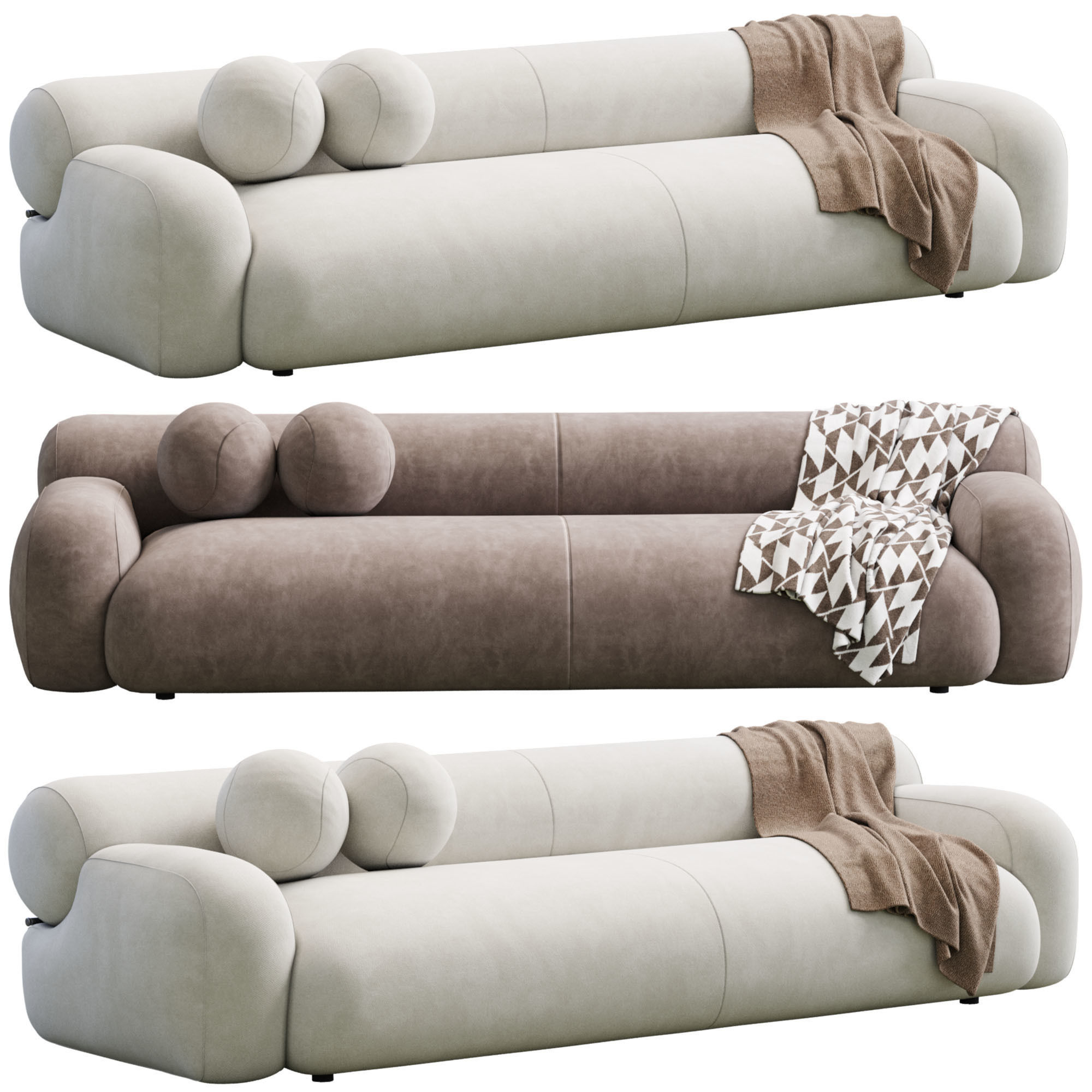 Sofa Oskar By Meridiani 3D model_2