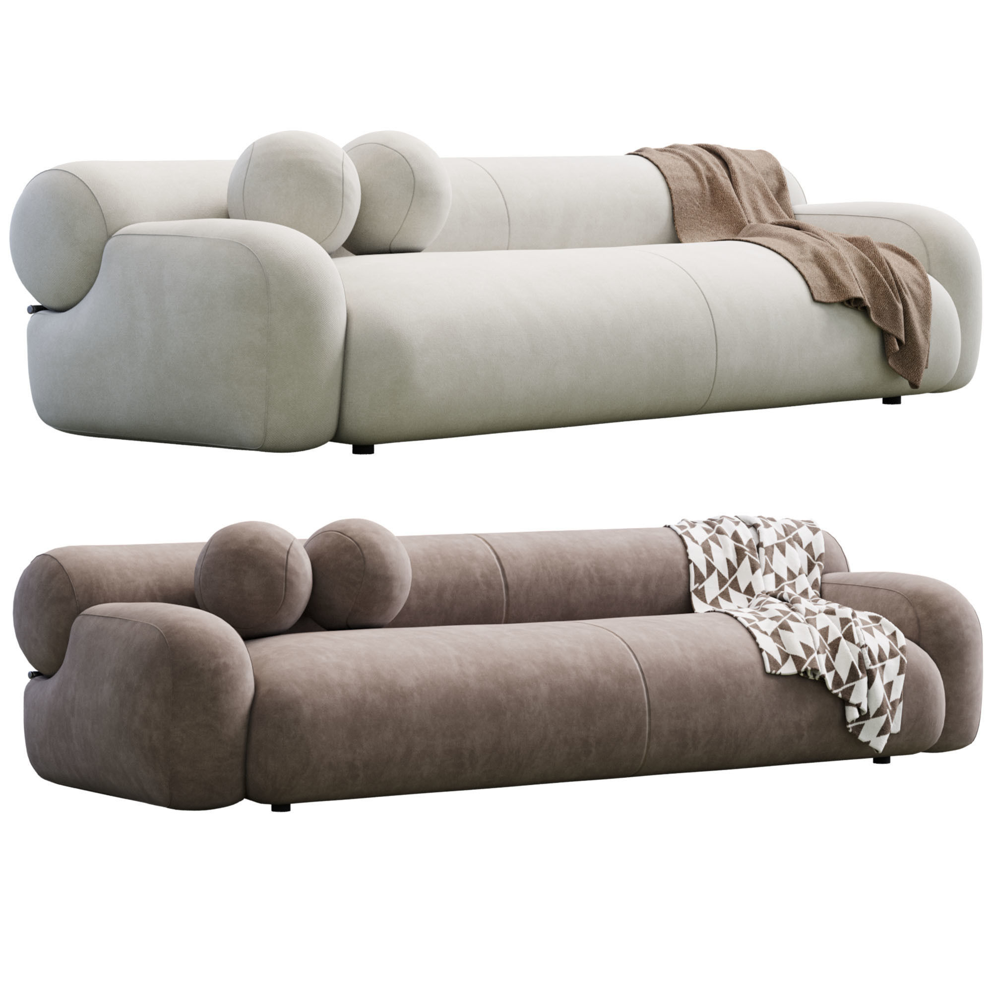 Sofa Oskar By Meridiani 3D model_3