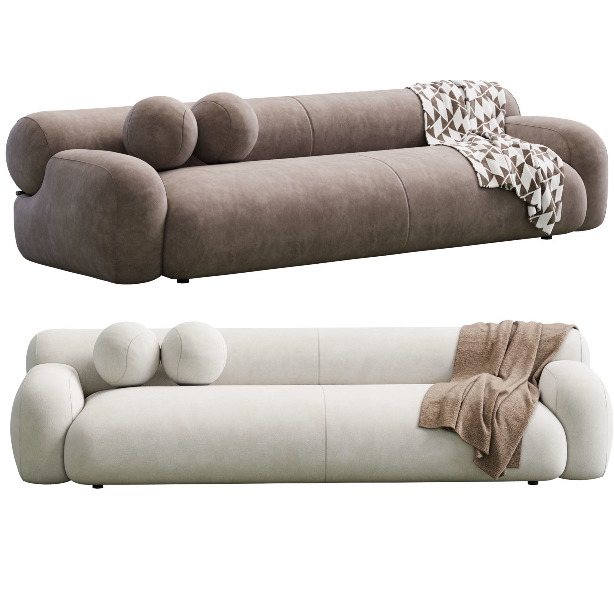 Sofa Oskar By Meridiani 3D model_1