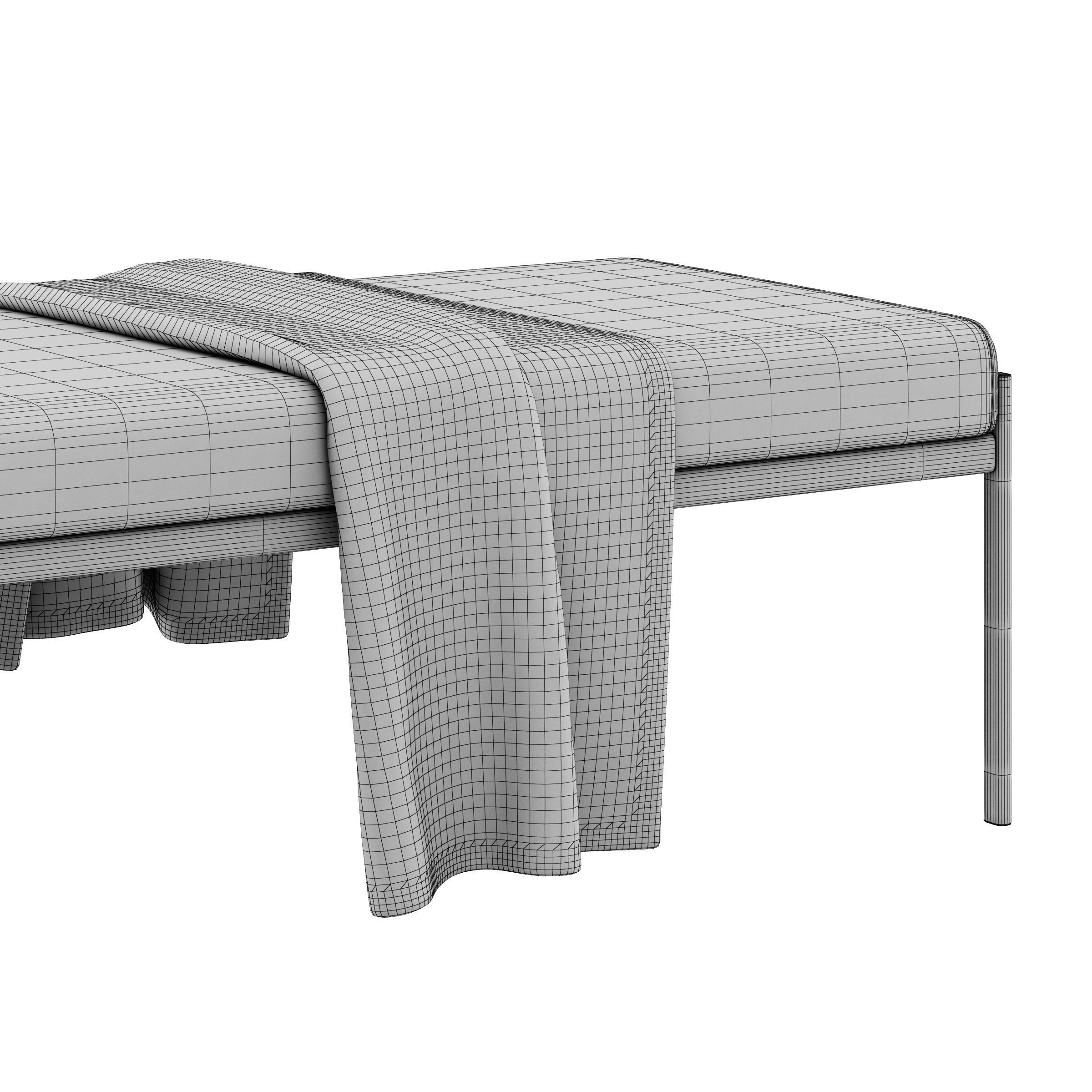Kiki 3 seater Bench by Artek 3D model_14