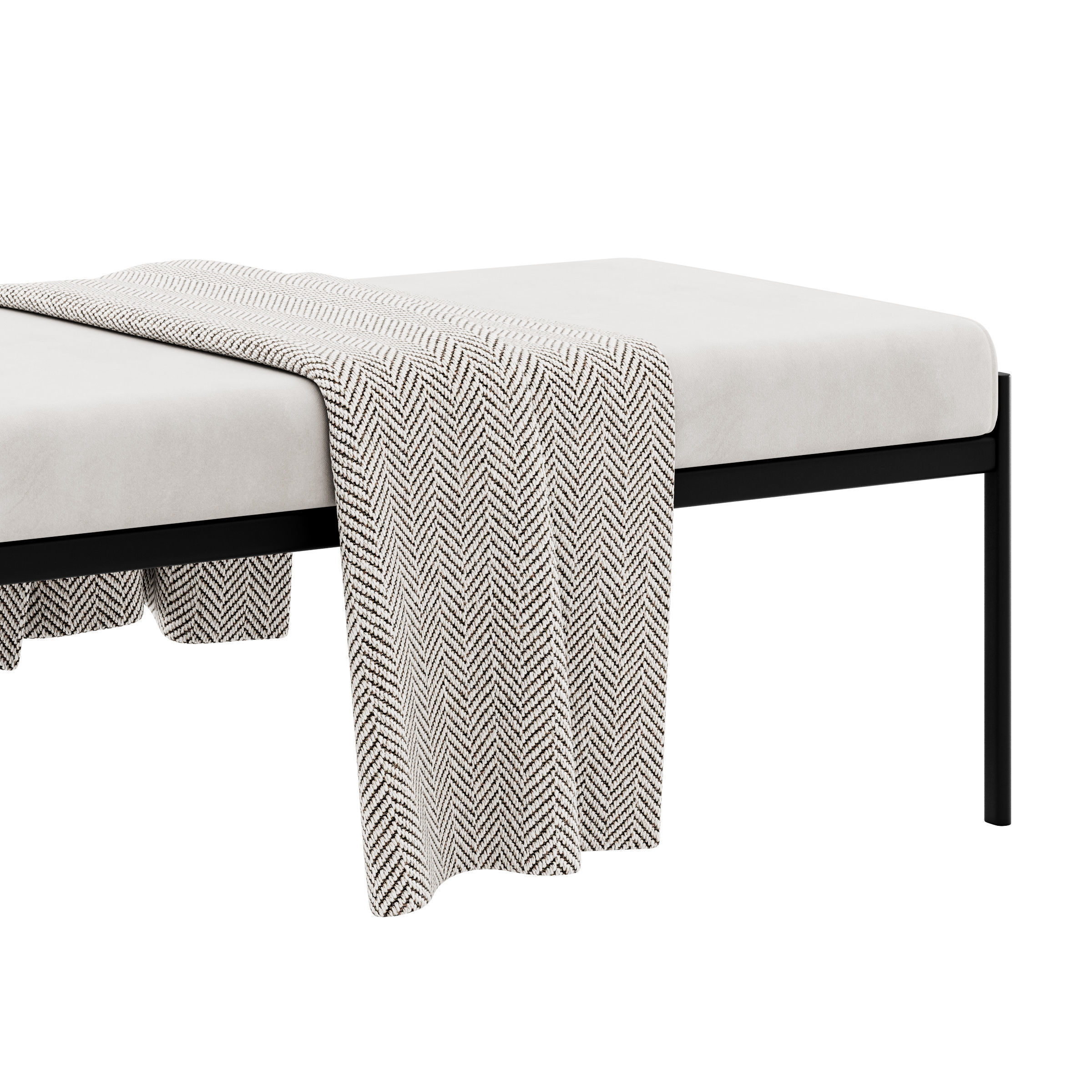 Kiki 3 seater Bench by Artek 3D model_3