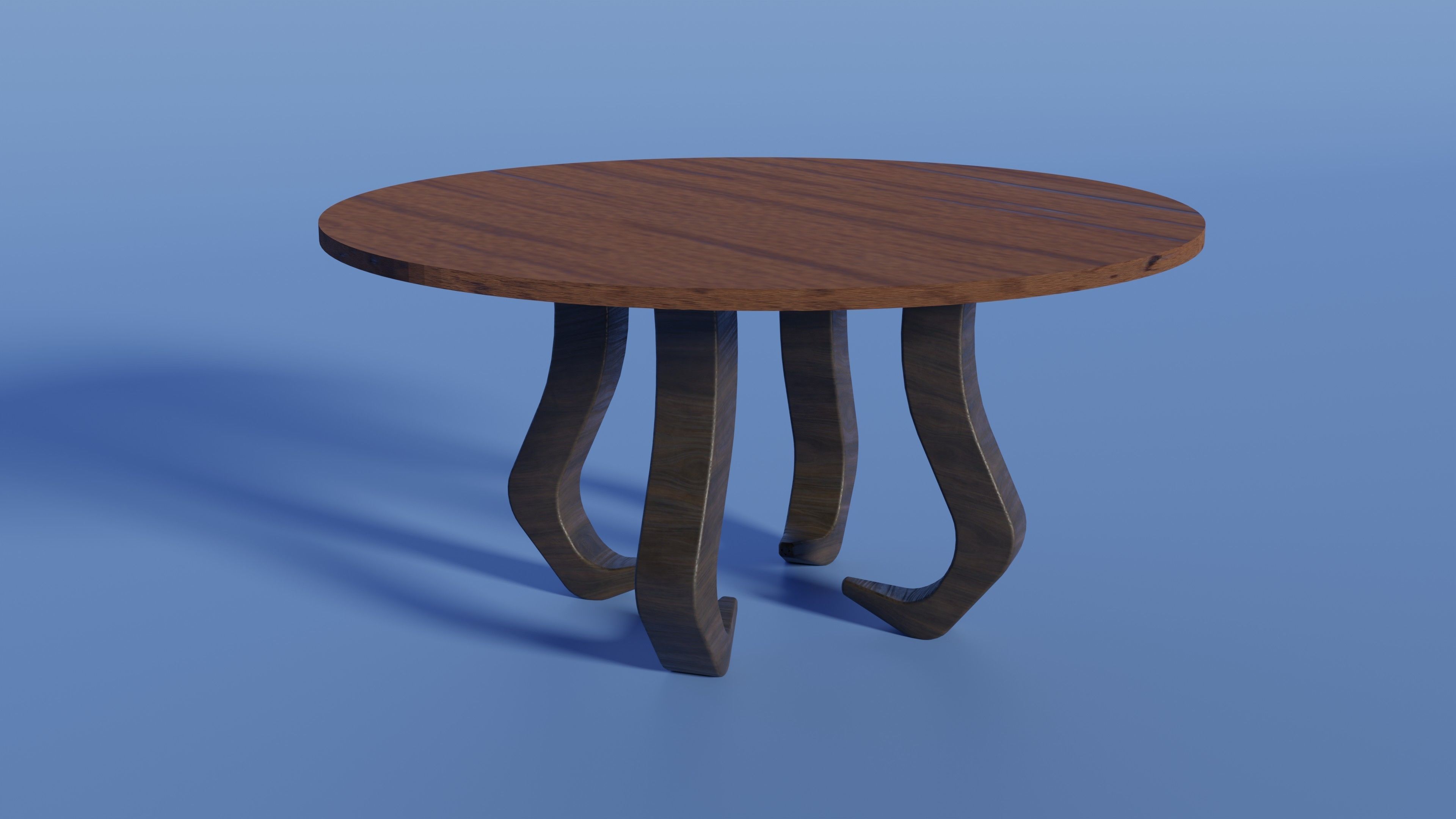 Hotels table Low-poly 3D model_1