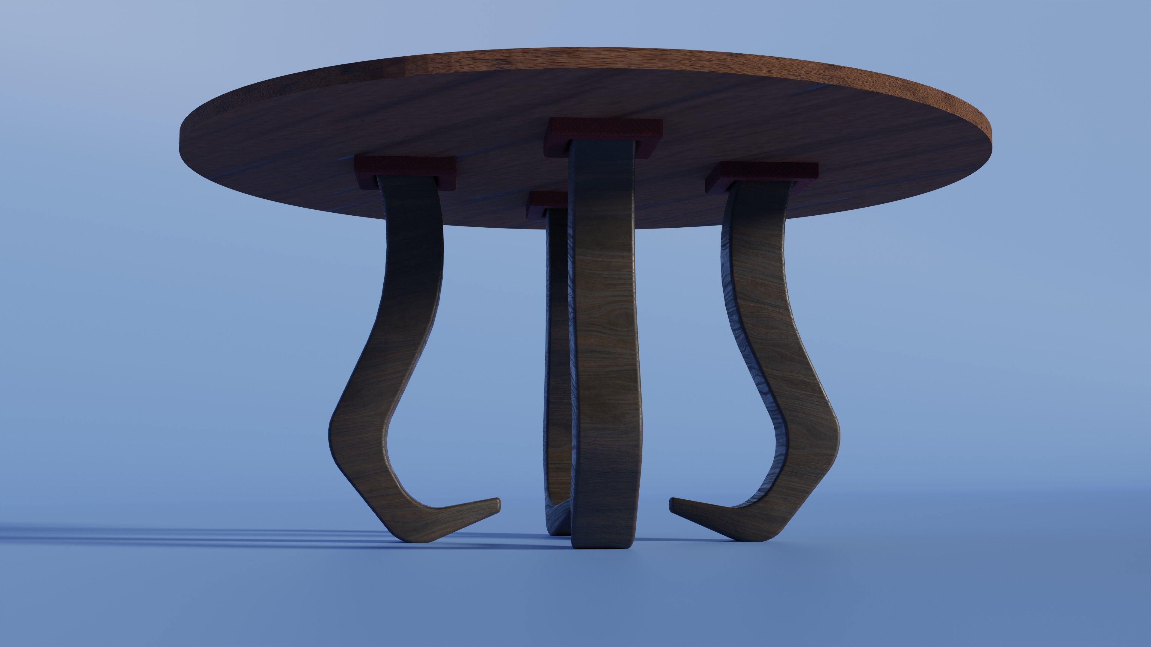 Hotels table Low-poly 3D model_2