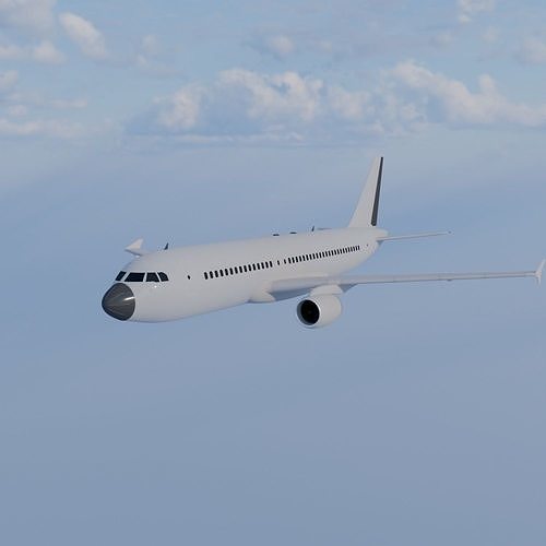 Airplane 3d model Free low-poly 3D model