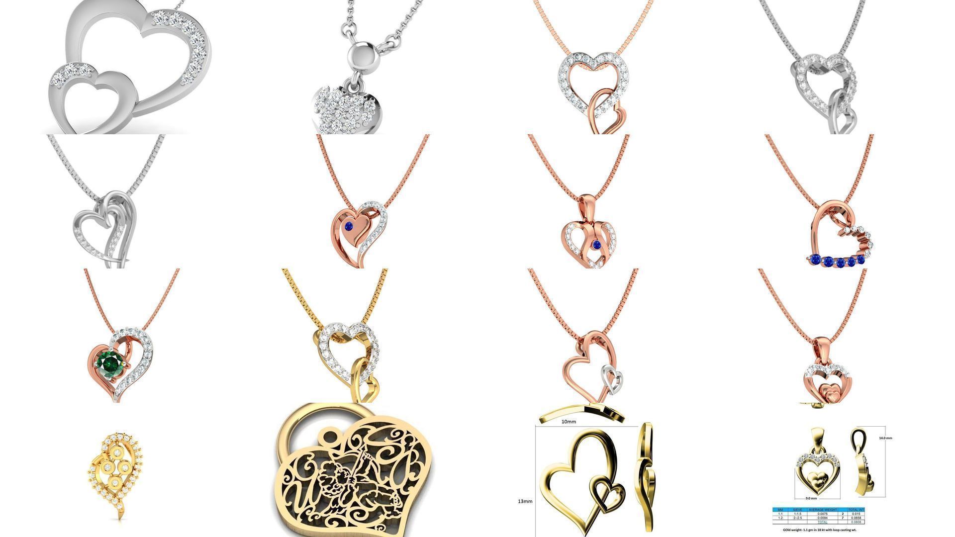 3DM 78 HEART PENDANT 3D Model Collection_4