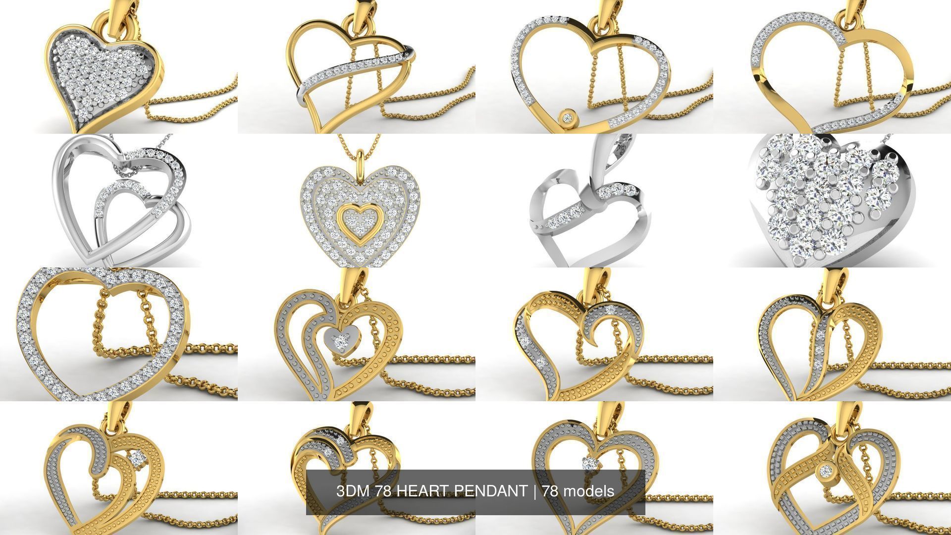 3DM 78 HEART PENDANT 3D Model Collection_5