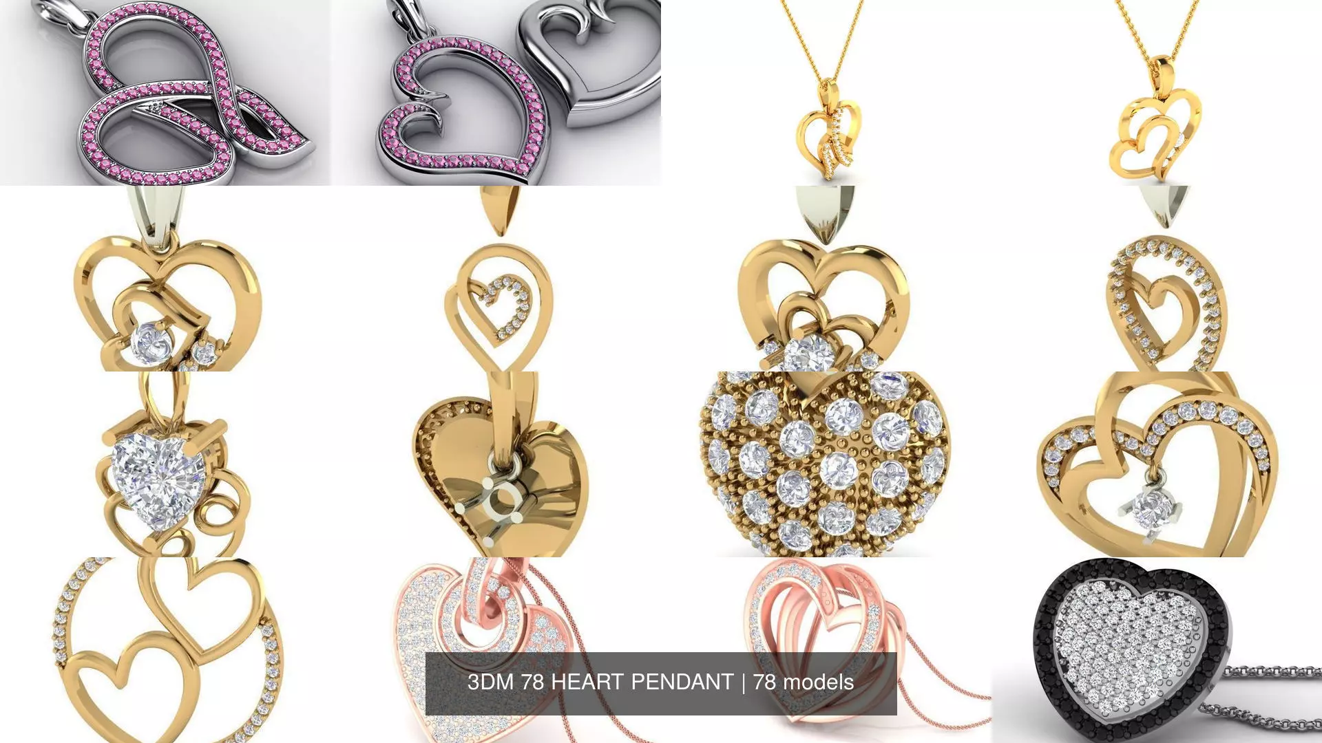 3DM 78 HEART PENDANT 3D Model Collection_1