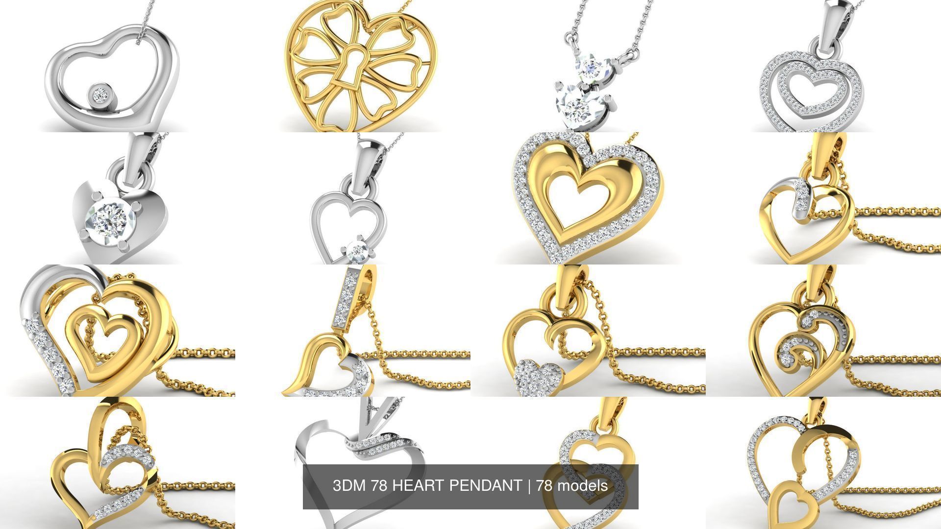 3DM 78 HEART PENDANT 3D Model Collection_6