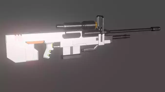 SCi-Fi sniper  Low-poly 3D model