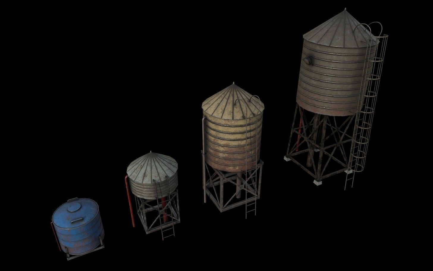 Modular Urban Buildings Pack Low-poly 3D model_30