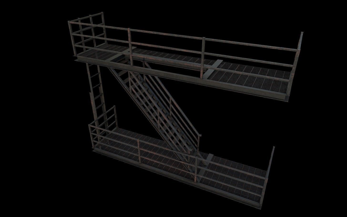 Modular Urban Buildings Pack Low-poly 3D model_47