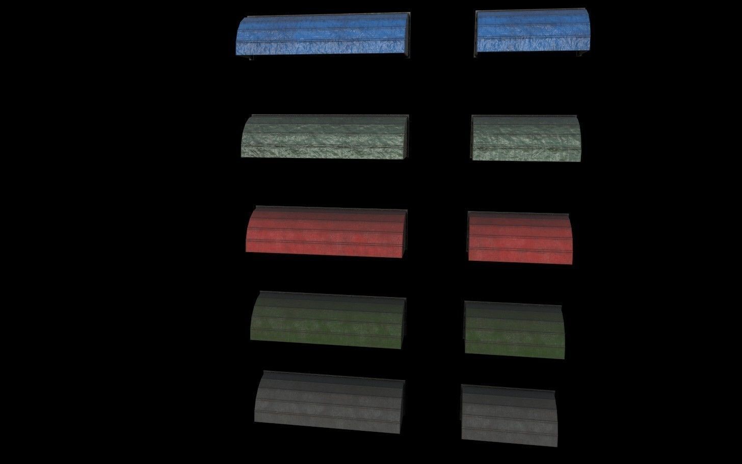 Modular Urban Buildings Pack Low-poly 3D model_15