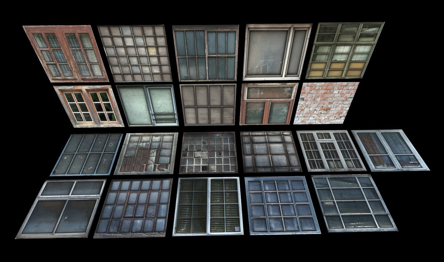 Modular Urban Buildings Pack Low-poly 3D model_56