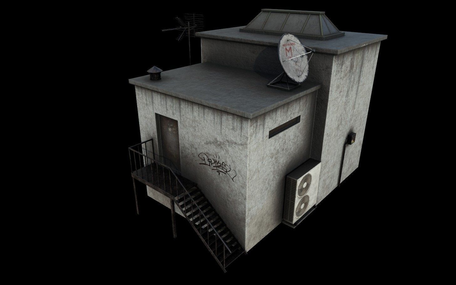 Modular Urban Buildings Pack Low-poly 3D model_25