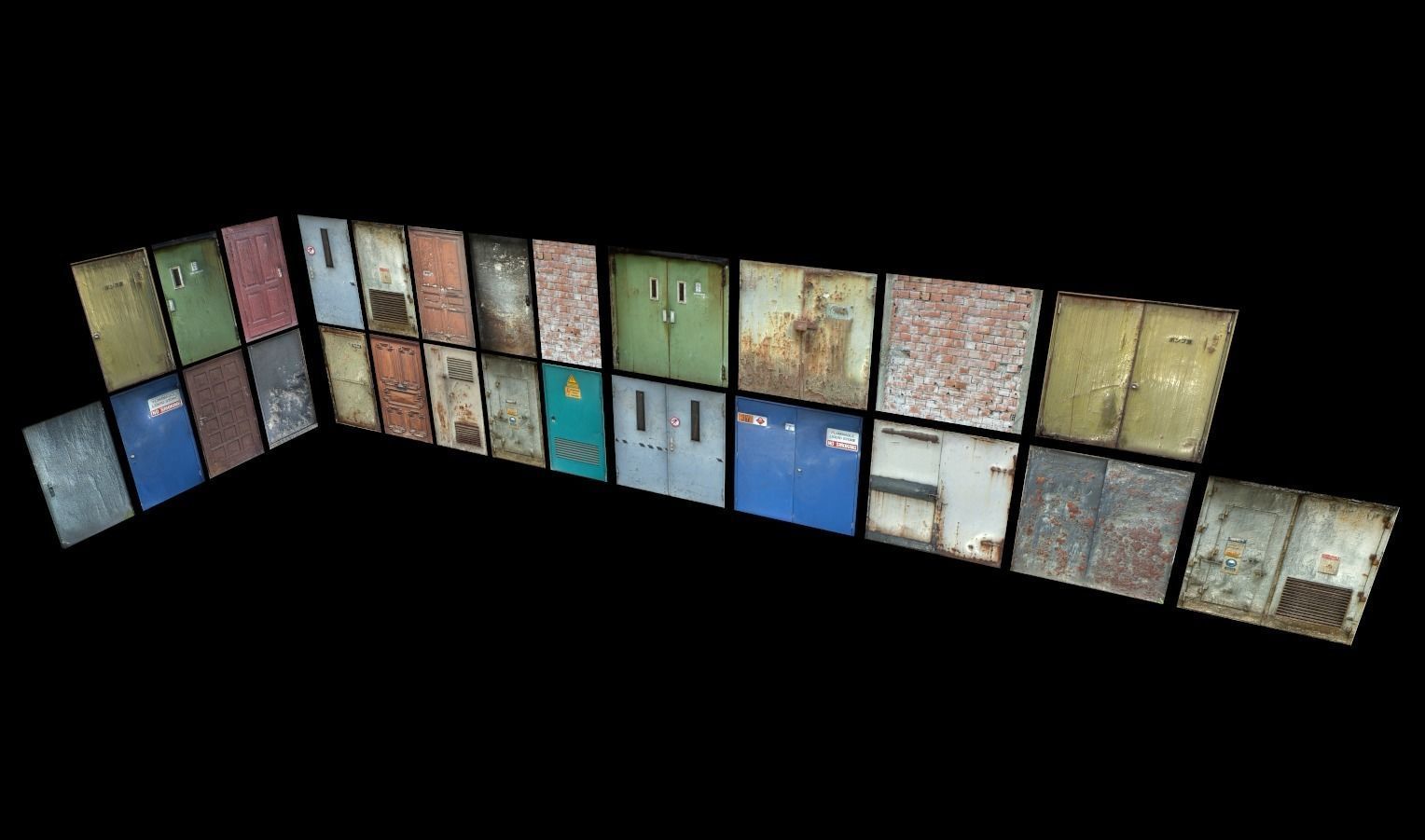 Modular Urban Buildings Pack Low-poly 3D model_53