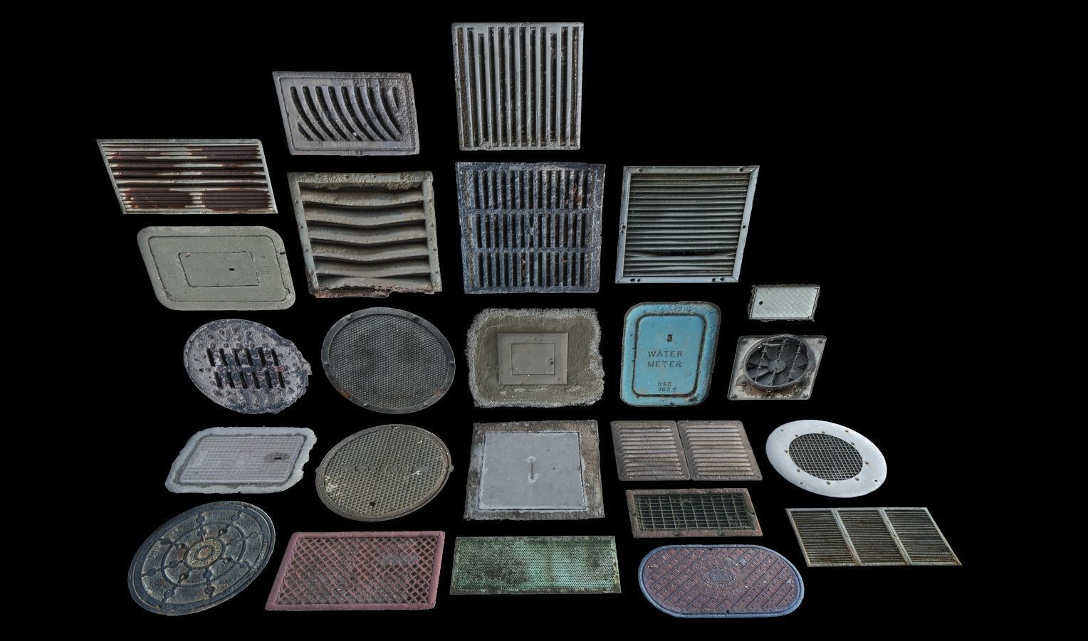 Modular Urban Buildings Pack Low-poly 3D model_58