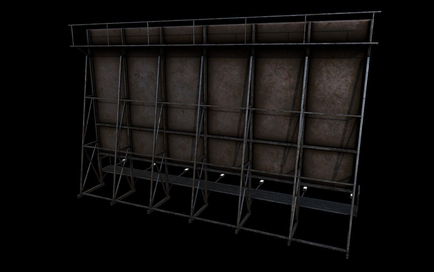 Modular Urban Buildings Pack Low-poly 3D model_17