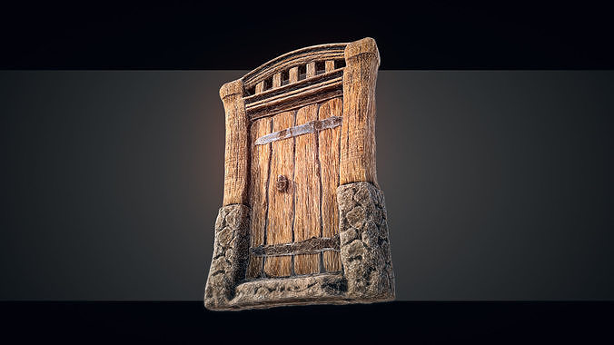 Medieval Gateway Collection 02 Low-poly 3D model 5