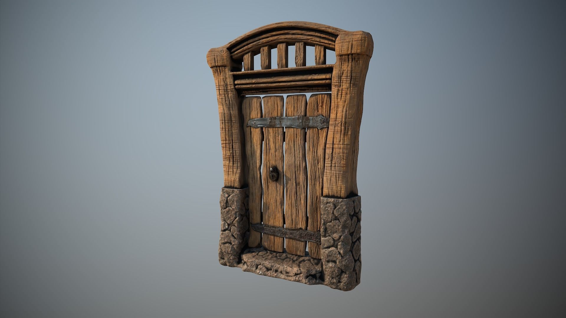 Medieval Gateway Collection 02 Low-poly 3D model_17
