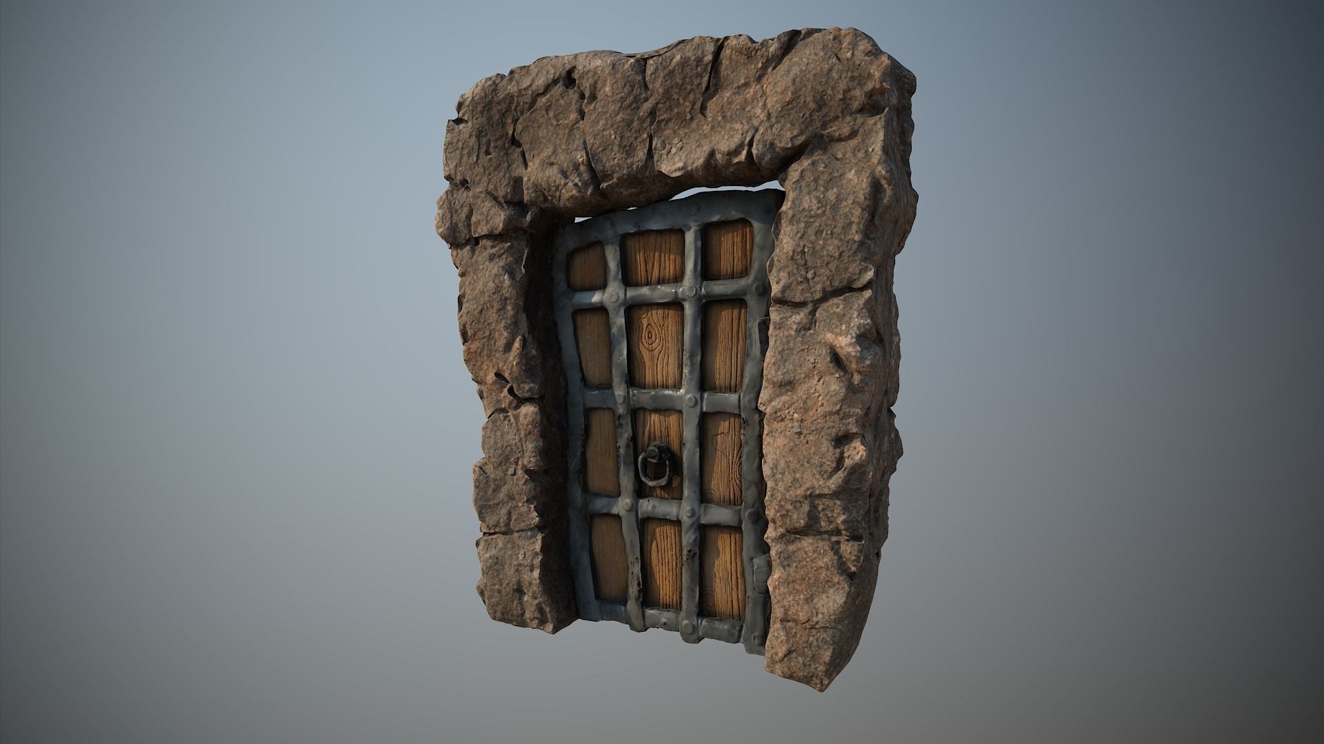 Medieval Gateway Collection 02 Low-poly 3D model_19