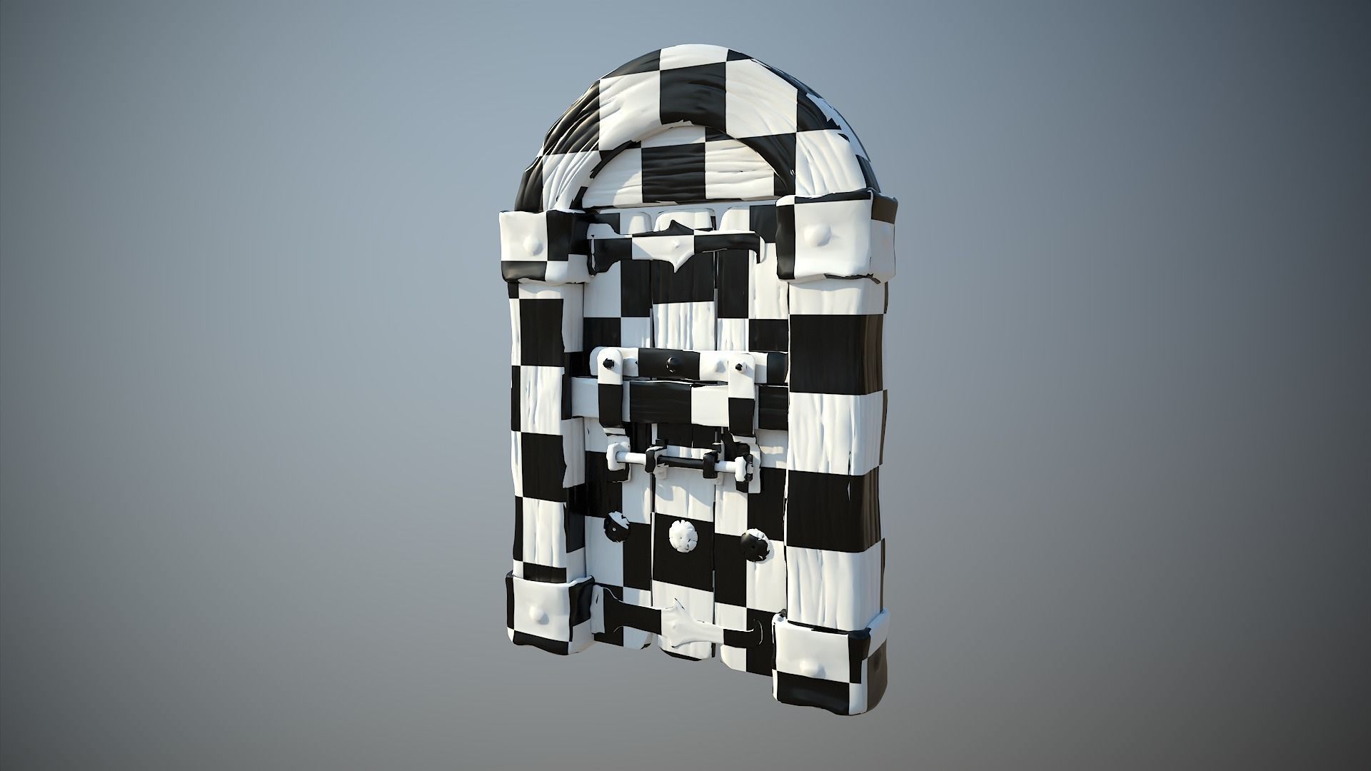 Medieval Gateway Collection 02 Low-poly 3D model_14