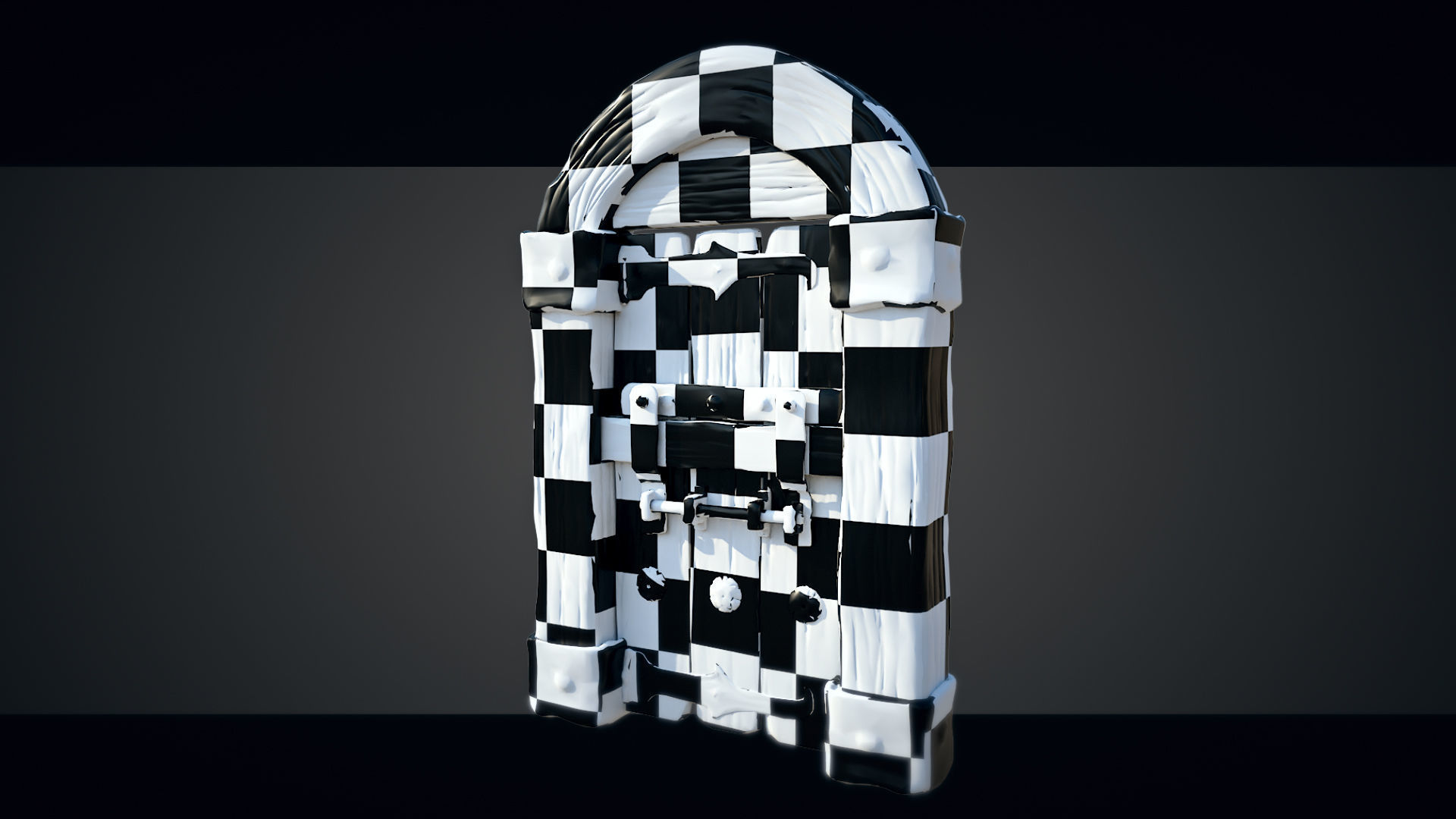 Medieval Gateway Collection 02 Low-poly 3D model_6
