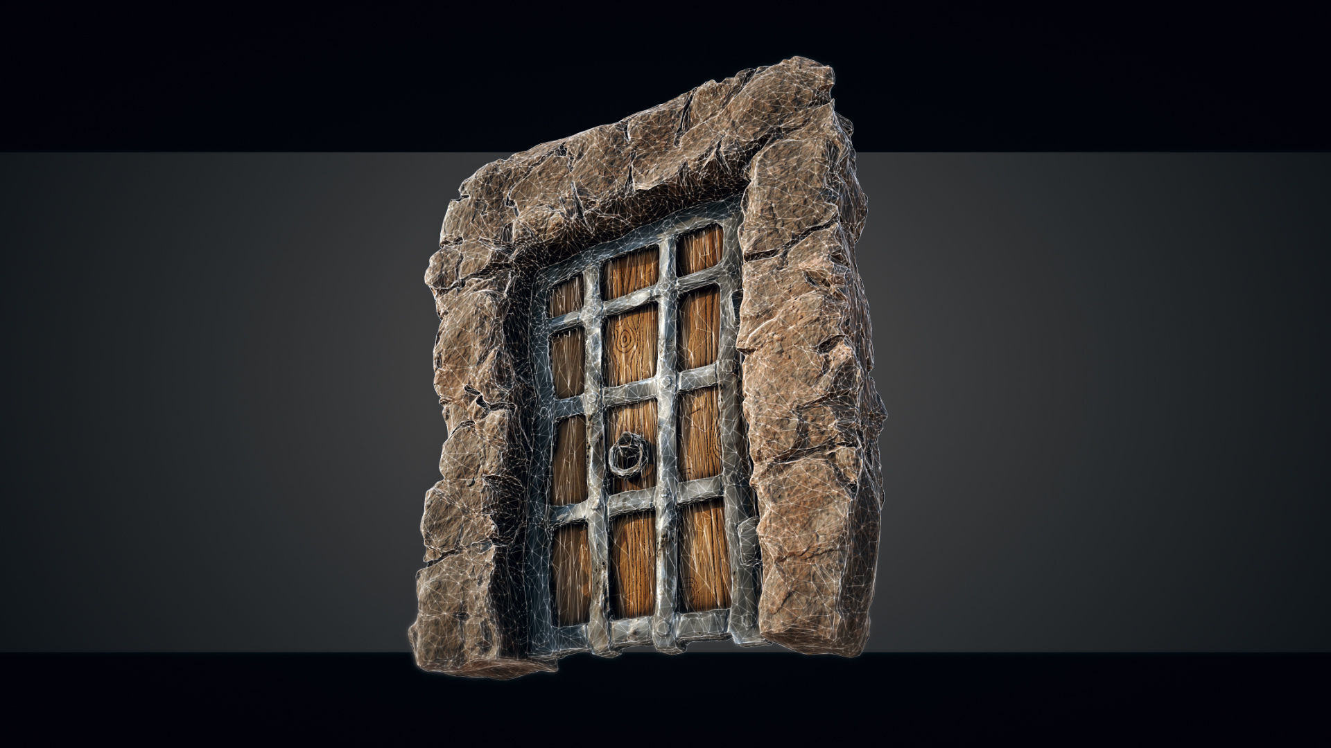 Medieval Gateway Collection 02 Low-poly 3D model_3