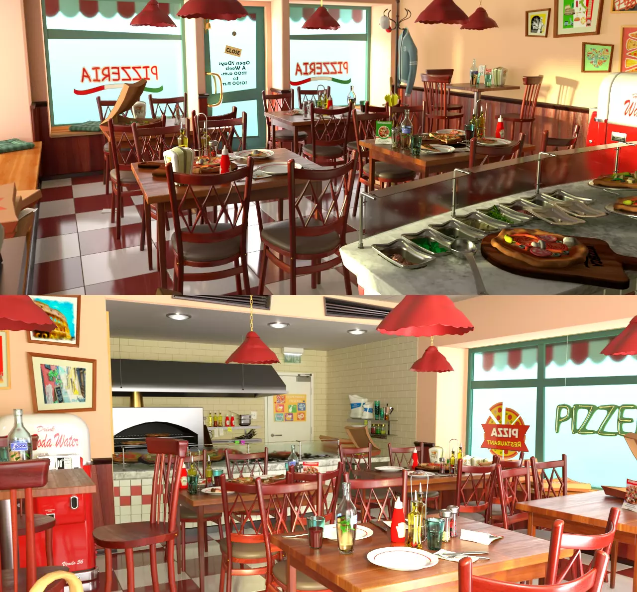 PIZZERIA 3D model_0