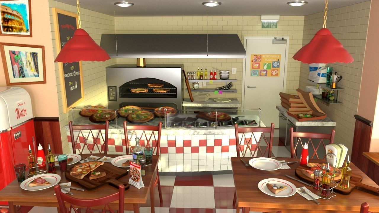 PIZZERIA 3D model_7