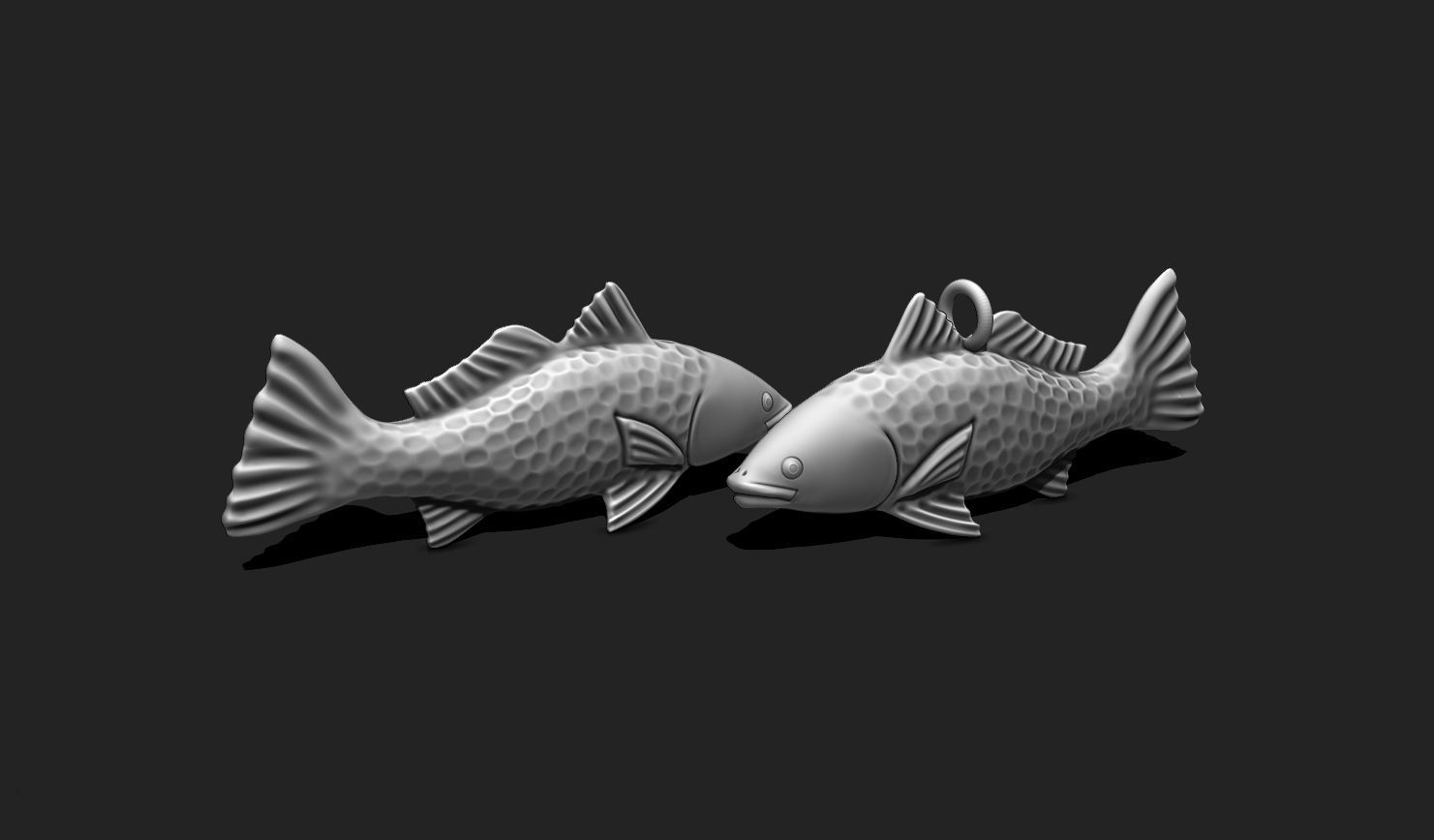 Fish 02 - Pendant - 3D Print - Aquarium 3D print model_17